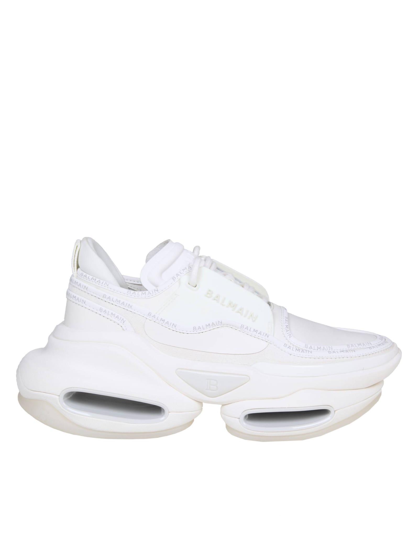 Balmain Sneakers B-bold In Leather And Suede Color in White | Lyst