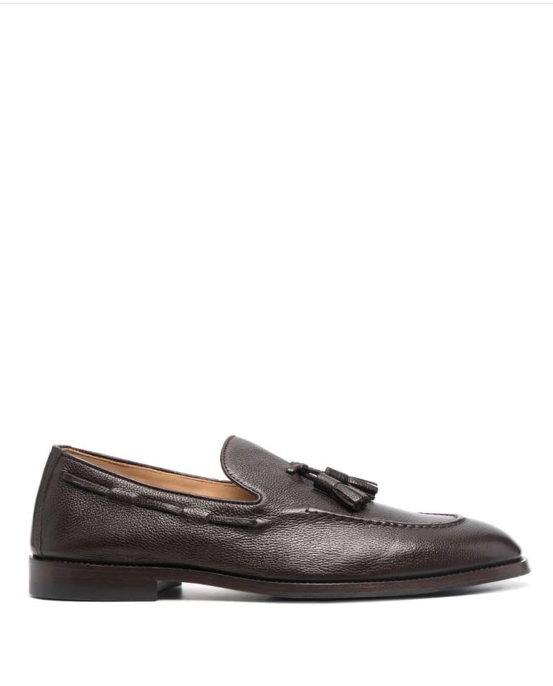 Brunello Cucinelli Tassel-detail Leather Loafers in Brown (Gray) for Men -  Save 11% | Lyst