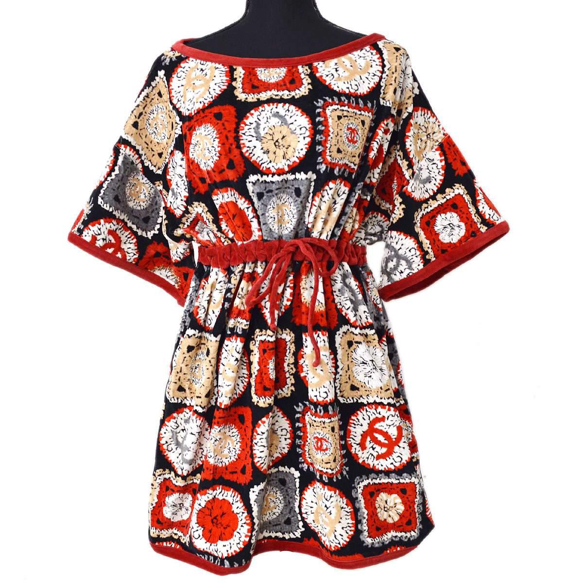 Chanel 2009 Spring Cc Graphic-print Mini Dress #44 in Red