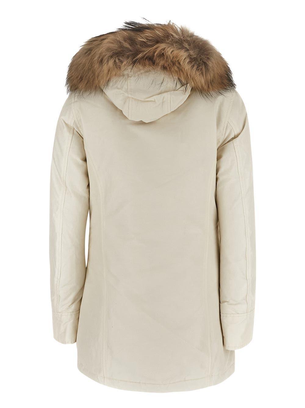 Woolrich Arctic Raccoon Parka in Natural | Lyst
