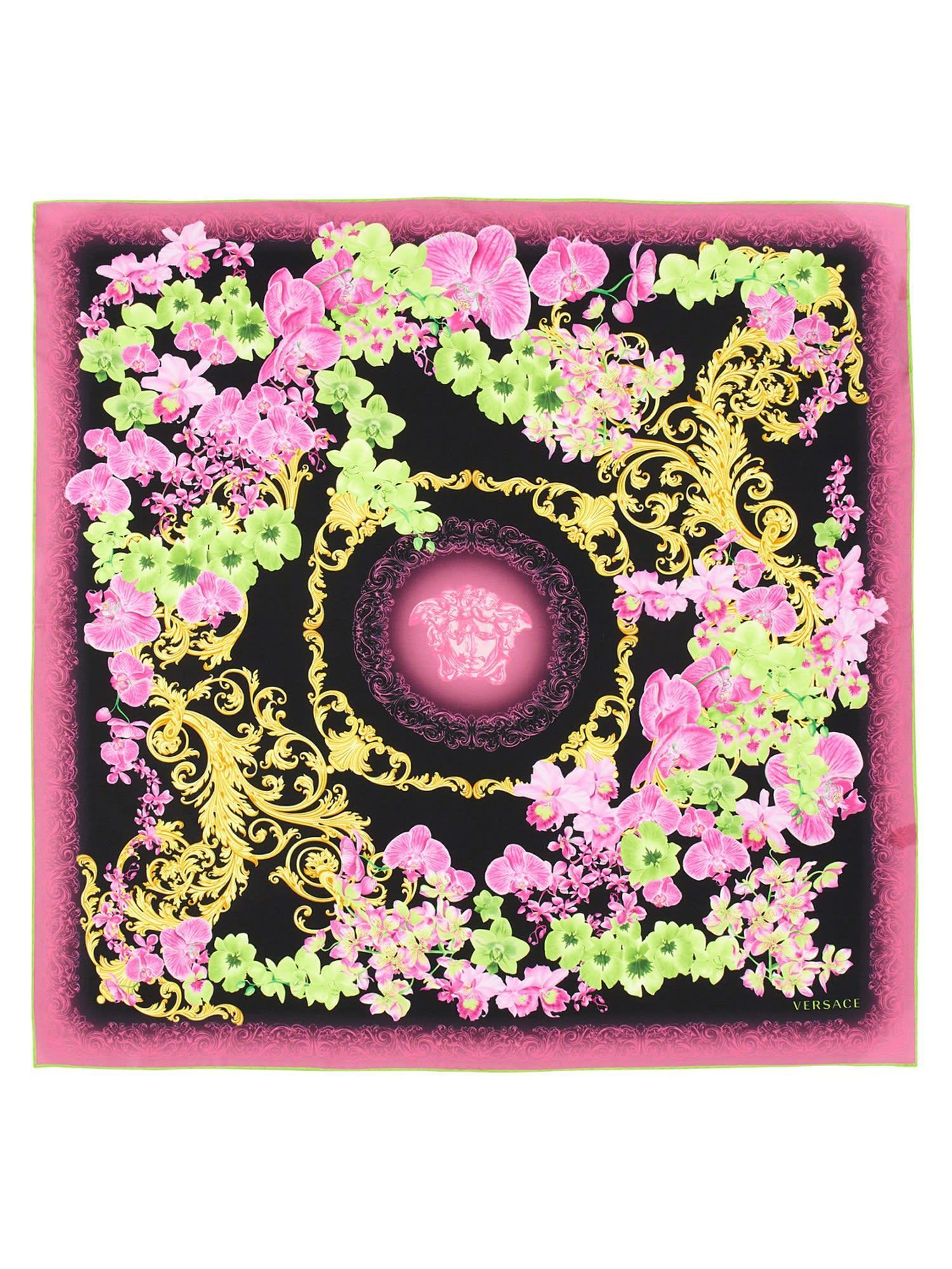 Versace Foulard Floral in Pink | Lyst
