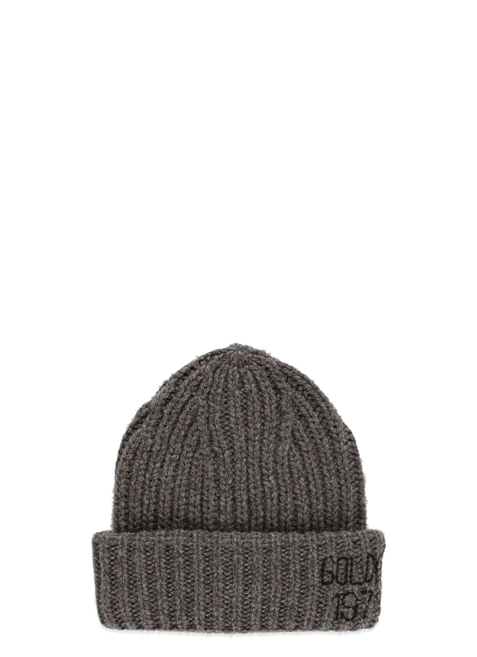 Golden Goose Illo Beanie in Gray | Lyst