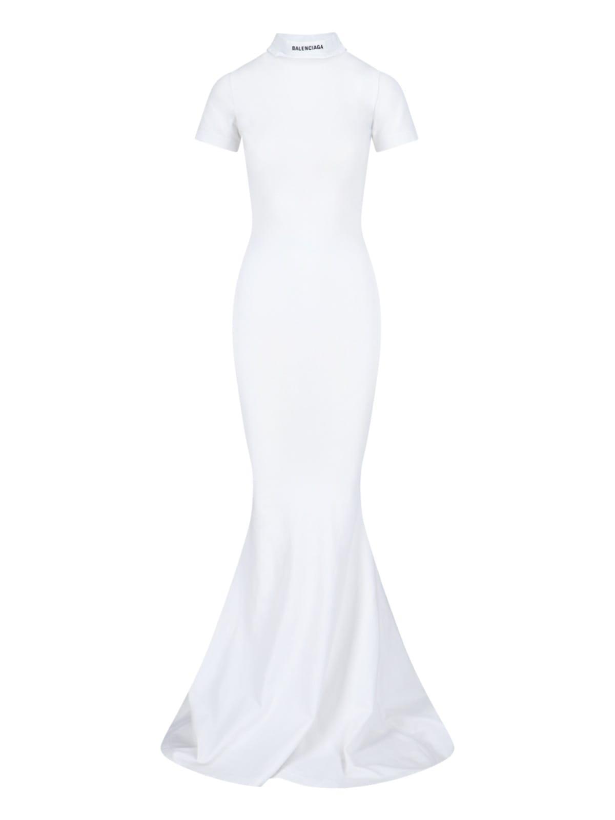 BB Icon Jacquard Silk Midi Dress in White  Balenciaga  Mytheresa