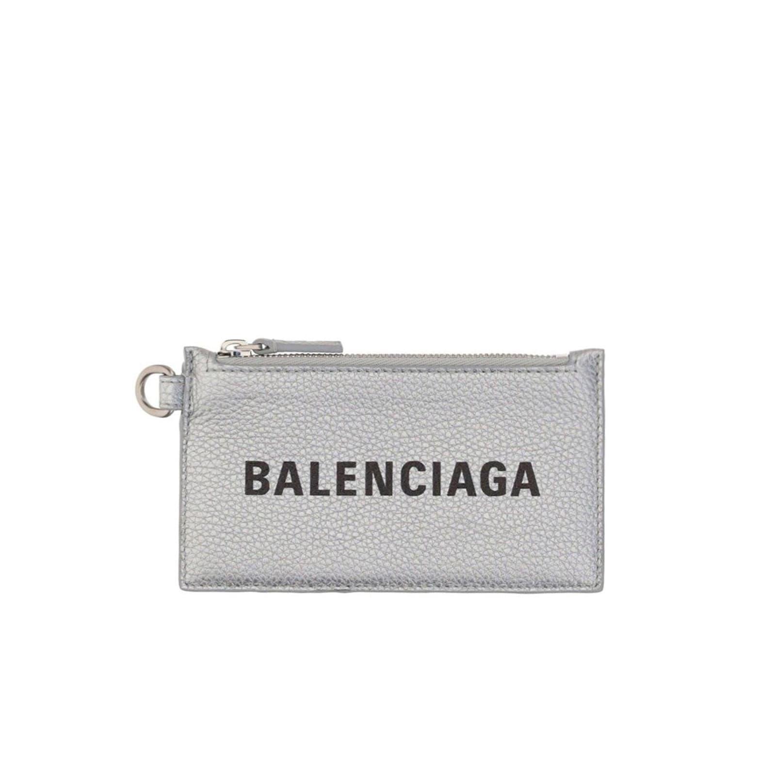 Balenciaga Leather Wallet in Gray | Lyst
