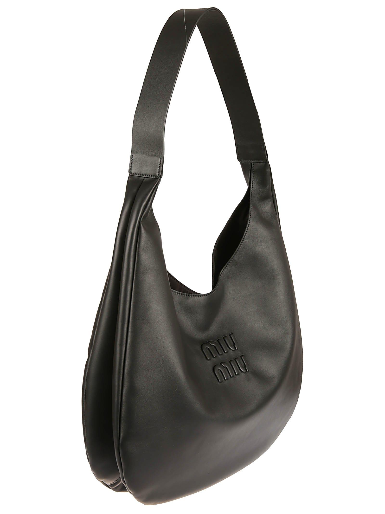 Miu Miu Softy Shoulder Bag in Black
