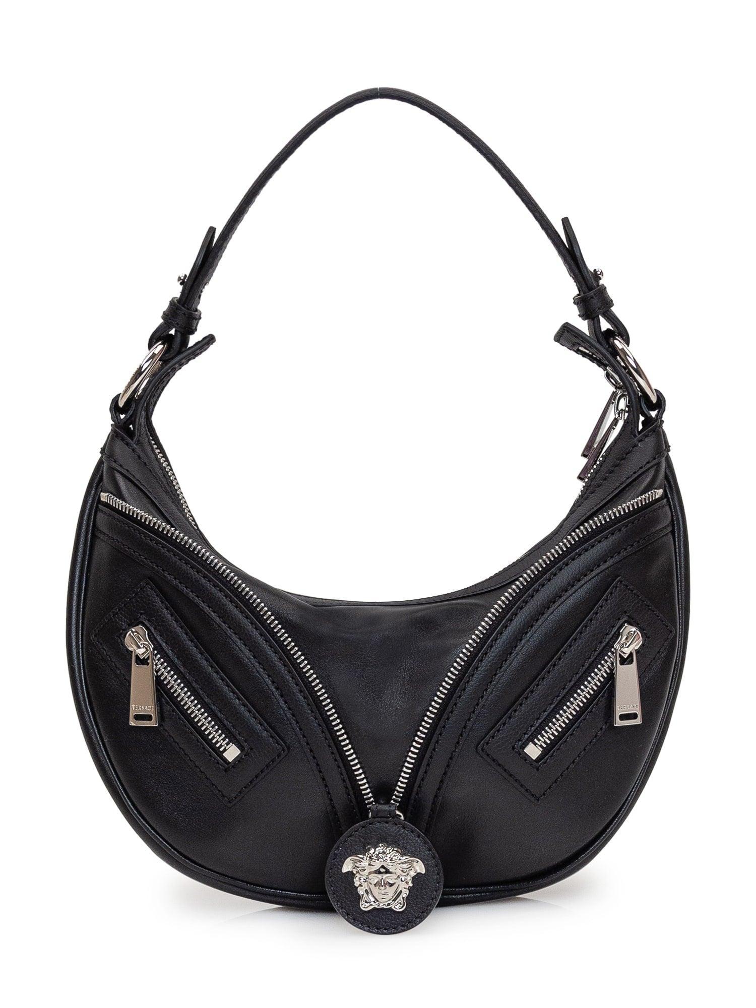Versace Repeat Small Hobo Bag in Black Lyst UK