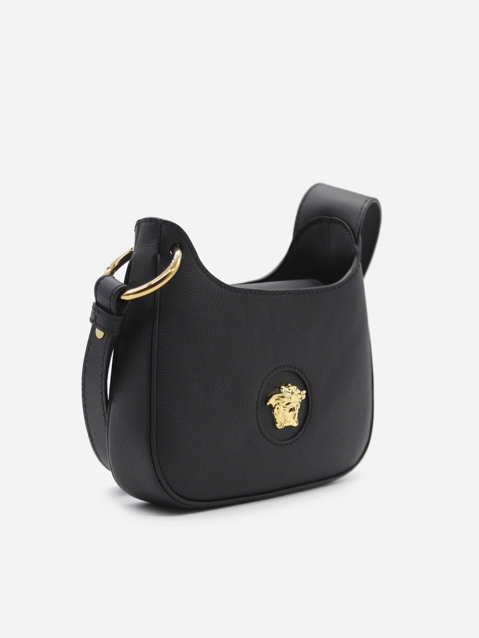 Womens Hobo bags and purses Versace Hobo bags and purses Versace La Medusa Small Leather Hobo Bag in Black Save 53% 