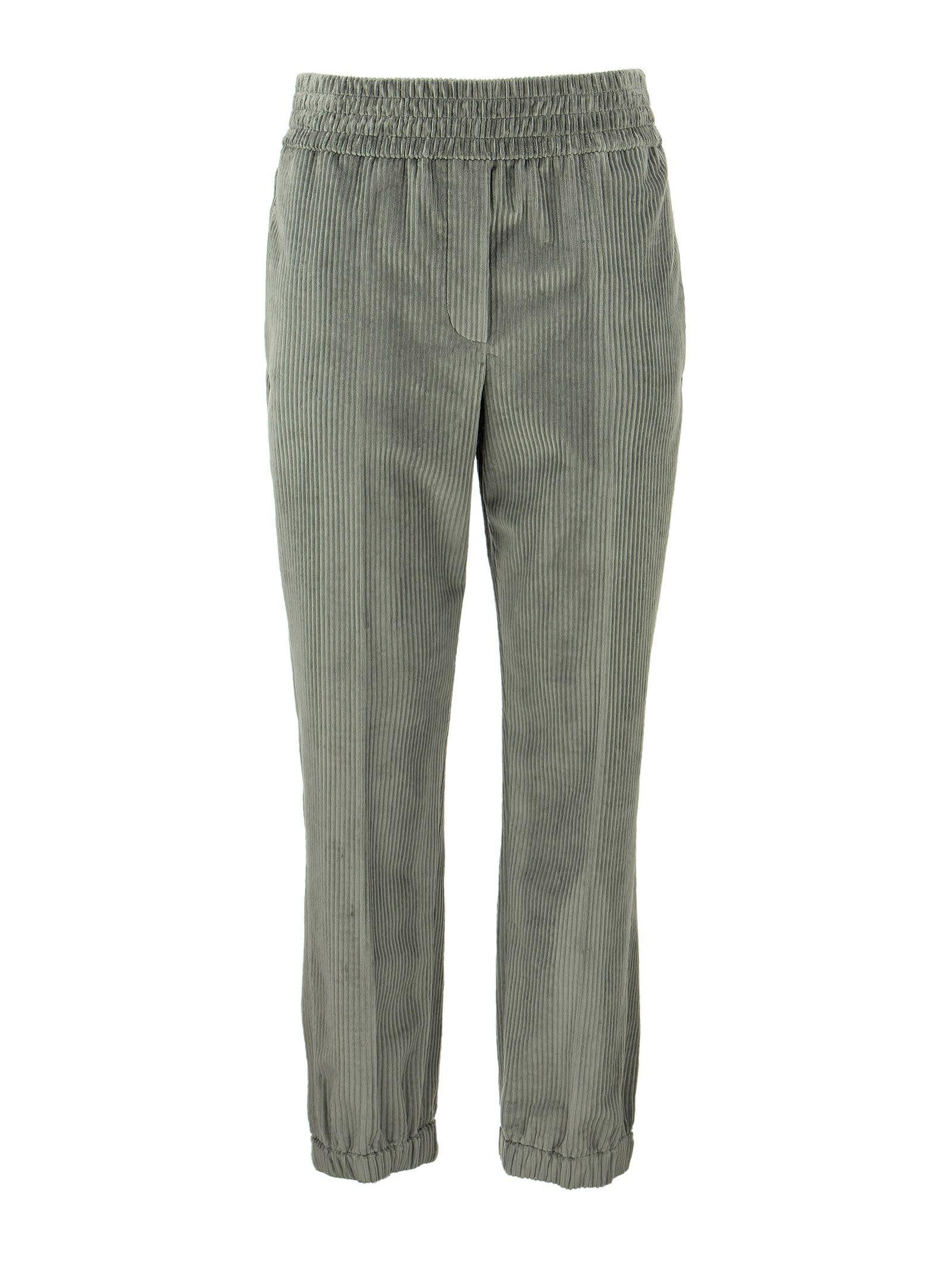 Brunello Cucinelli Baggy Jogger Trousers In Cotton Corduroy - Women in ...