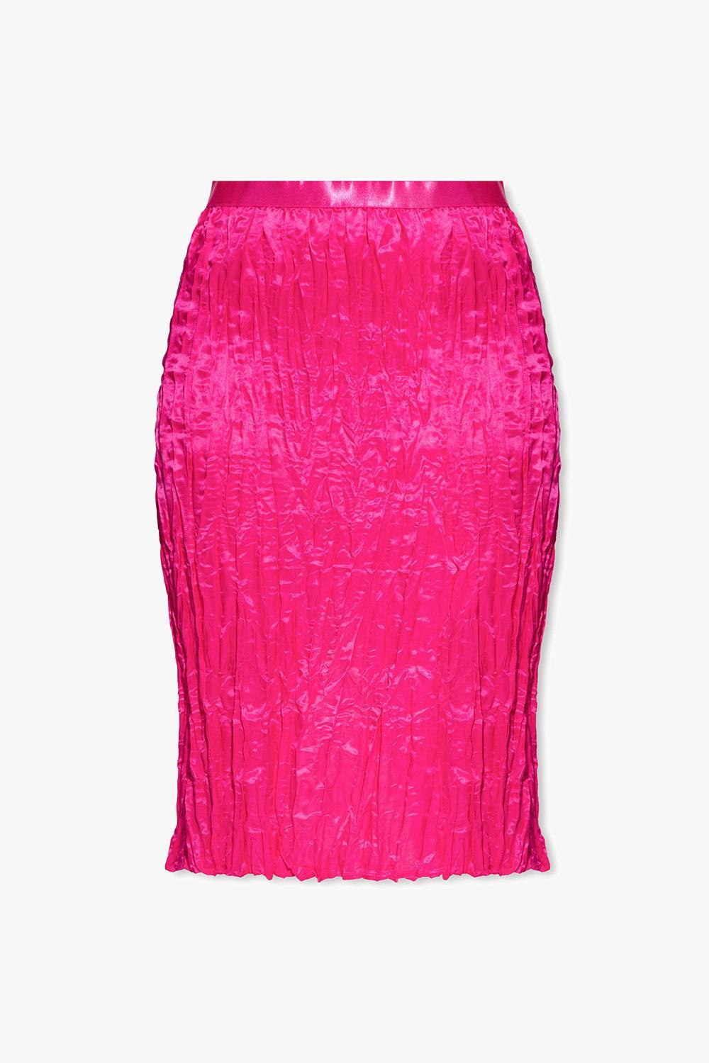 Acne Studios Pink Skirt With Gathers | Lyst