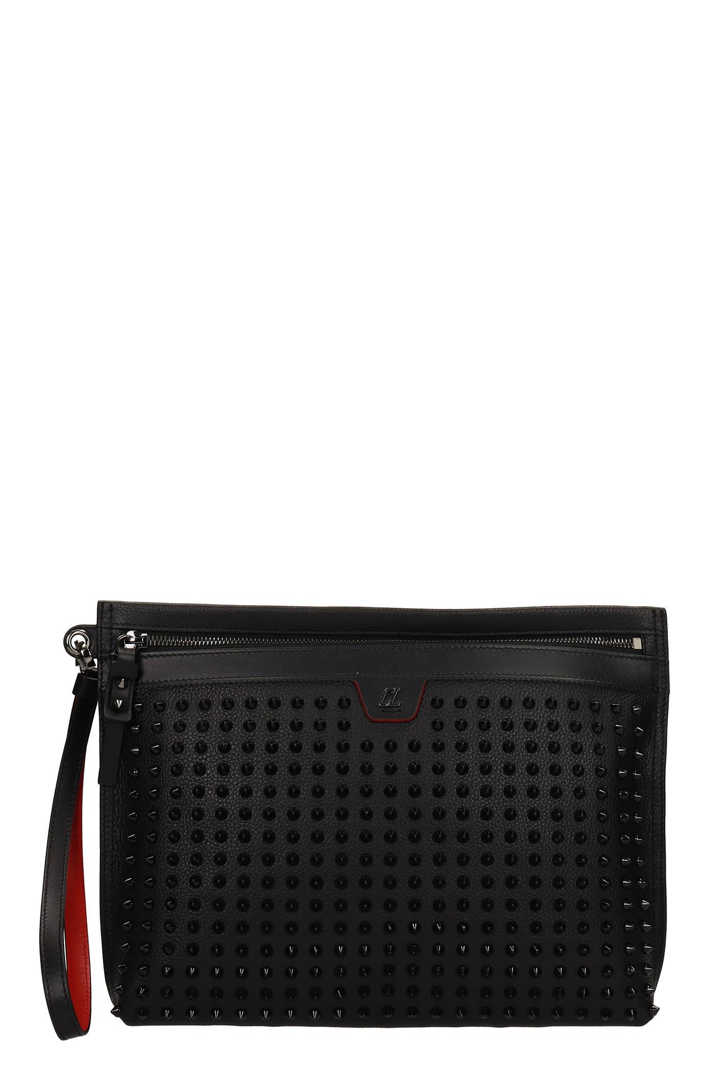 Christian Louboutin Blaster Clutch In Black Leather for Men Mens Bags Pouches and wristlets 