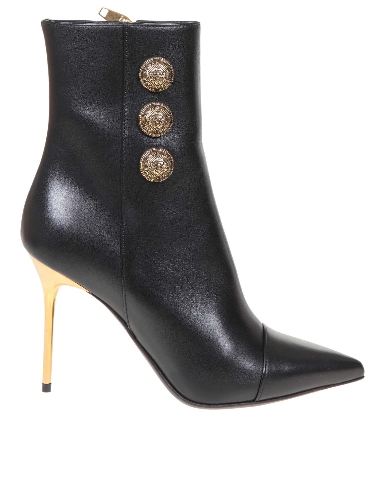 Balmain Roni Boots In Black Leather | Lyst