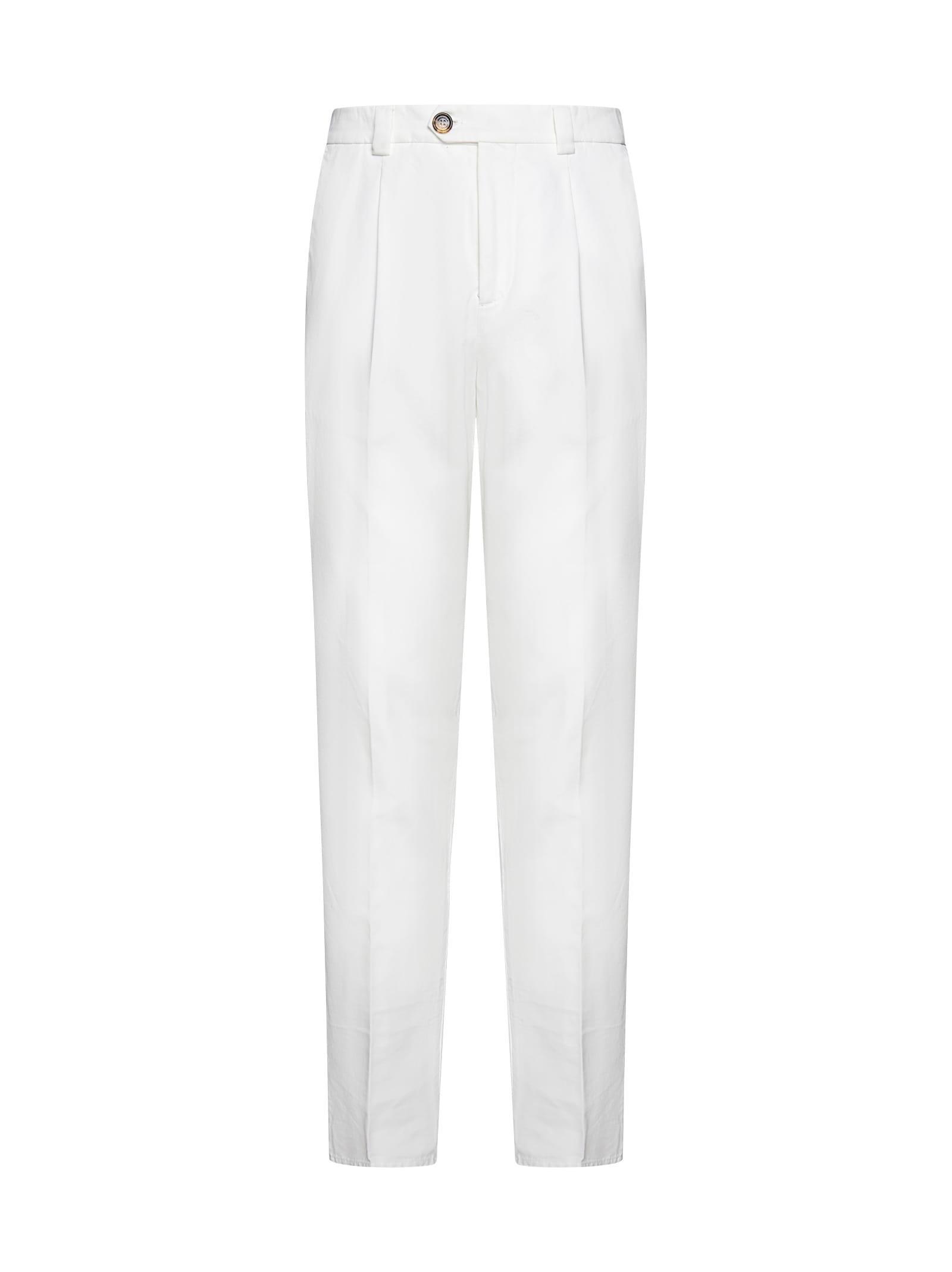 Brunello Cucinelli Pants in White for Men | Lyst