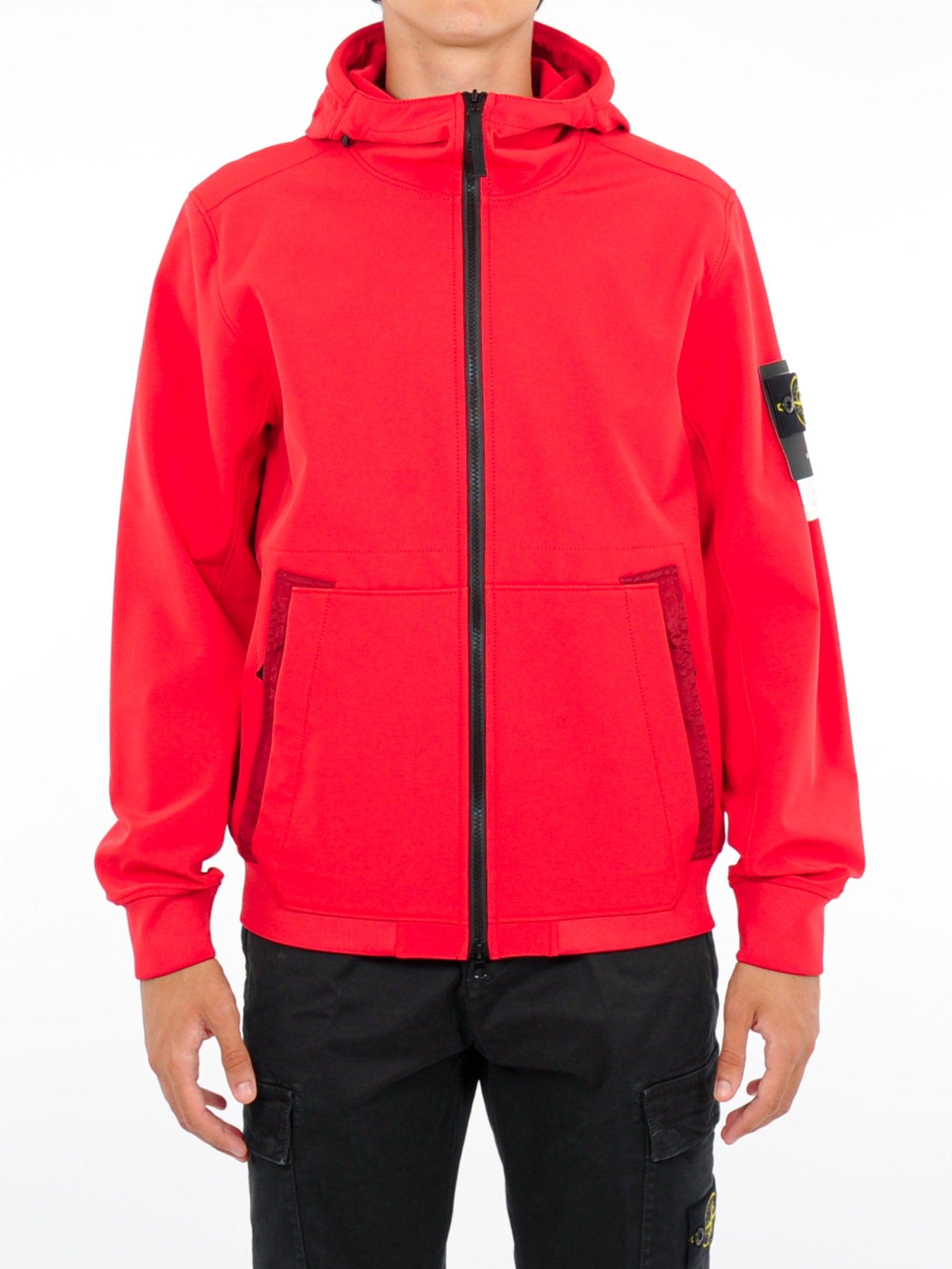 Stone Island Red Outerwear Jacket for Men | Lyst