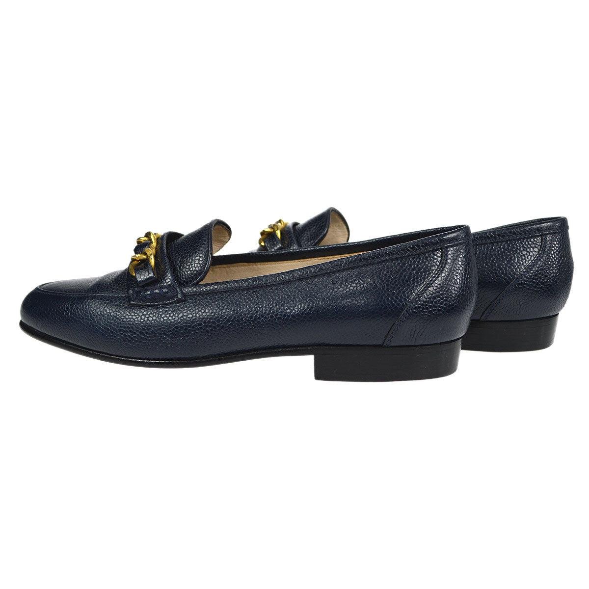Chanel * Loafers Shoes #36 1/2 in Blue