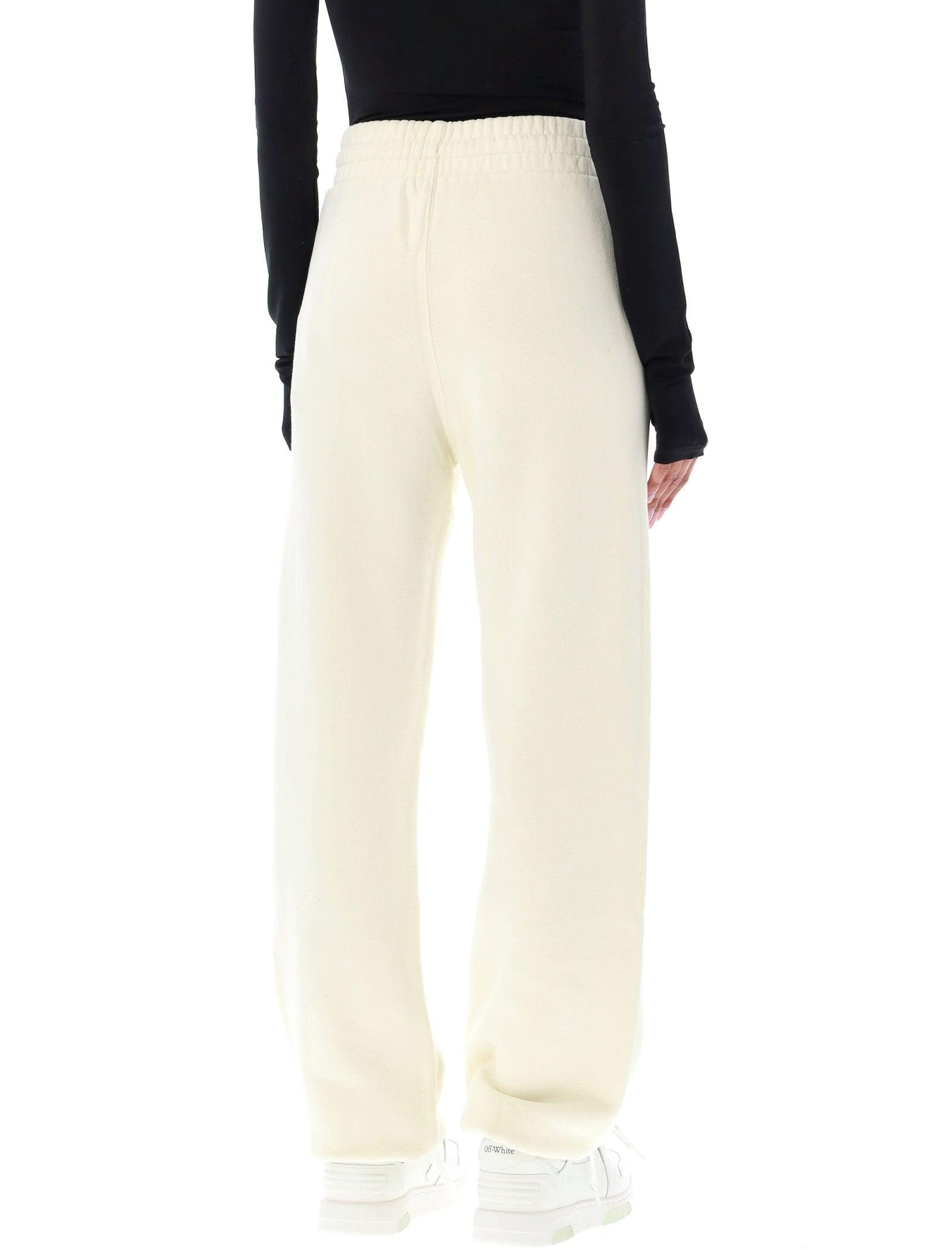 Off White c o Virgil Abloh Flock Ow Jogging Pants in White Lyst UK