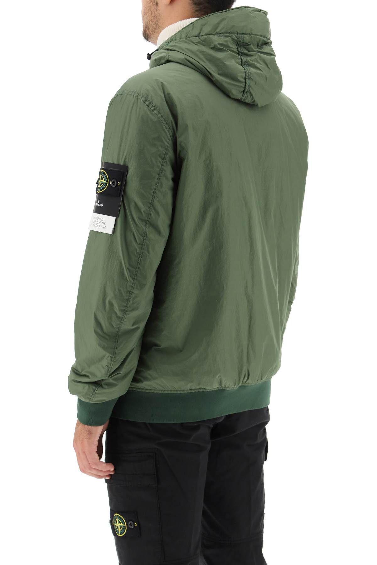 worship Money rubber sent Stone Island Hooded Jacket In Crinkle Reps Nylon in Green for Men | Lyst
