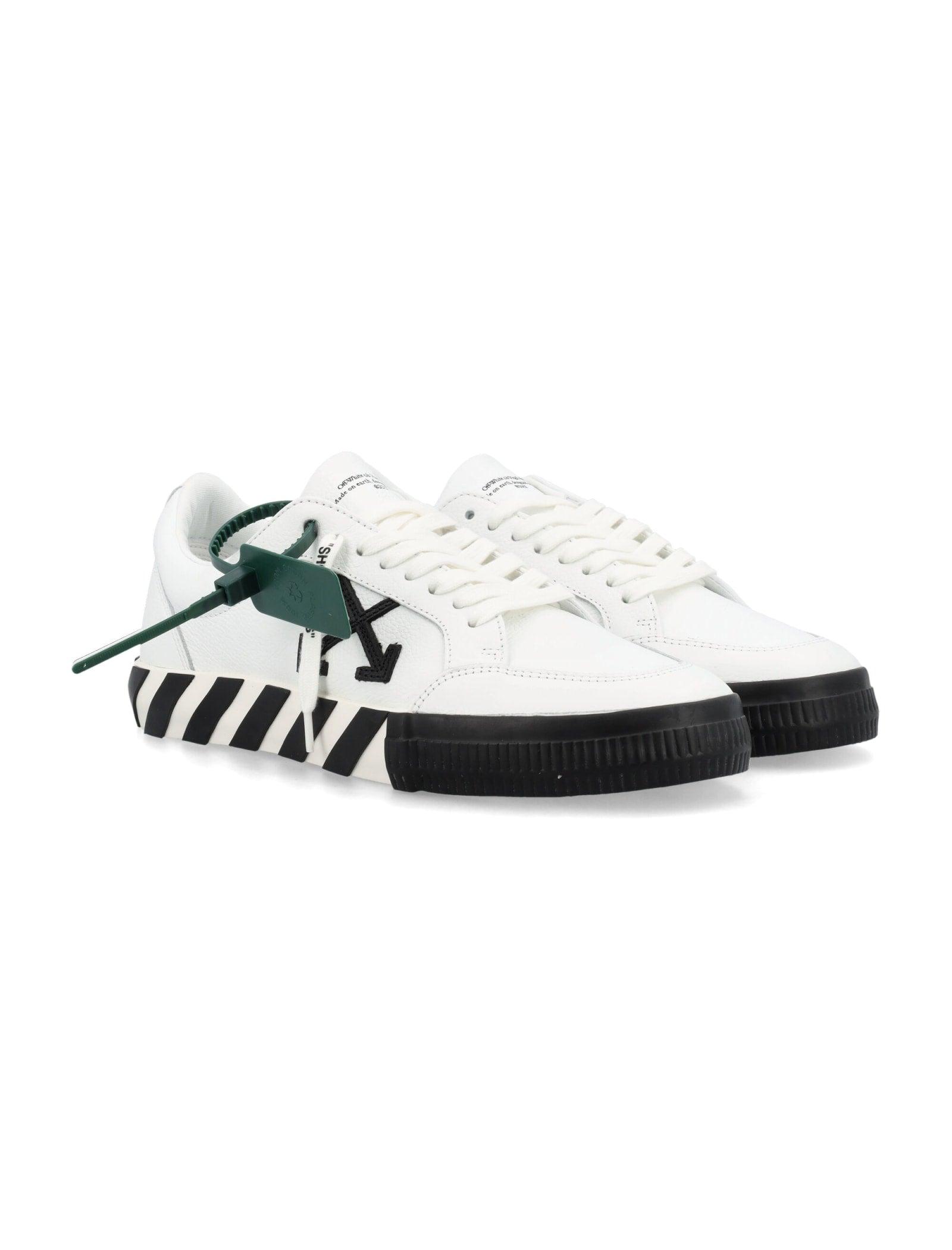 Off-White c/o Virgil Abloh Off- Low Vulcanized Leather Sneakers in White  for Men | Lyst