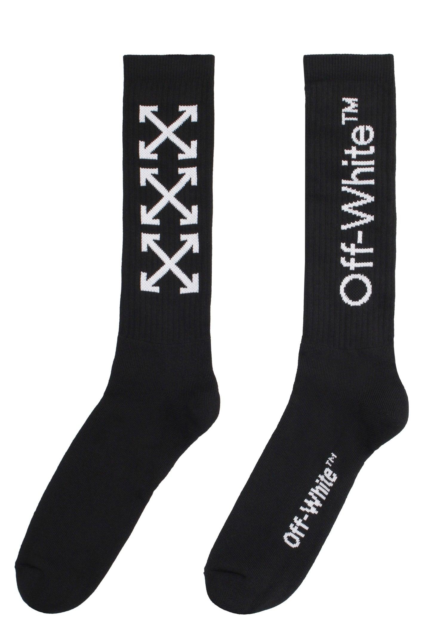 Off-White c/o Virgil Abloh Cotton Arrow Logo Socks in Black for Men Save 55% Mens Underwear Off-White c/o Virgil Abloh Underwear 