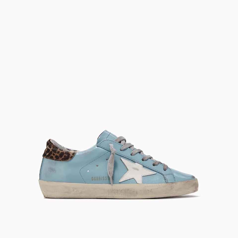 Golden Goose Super Star Sneakers in Blue | Lyst