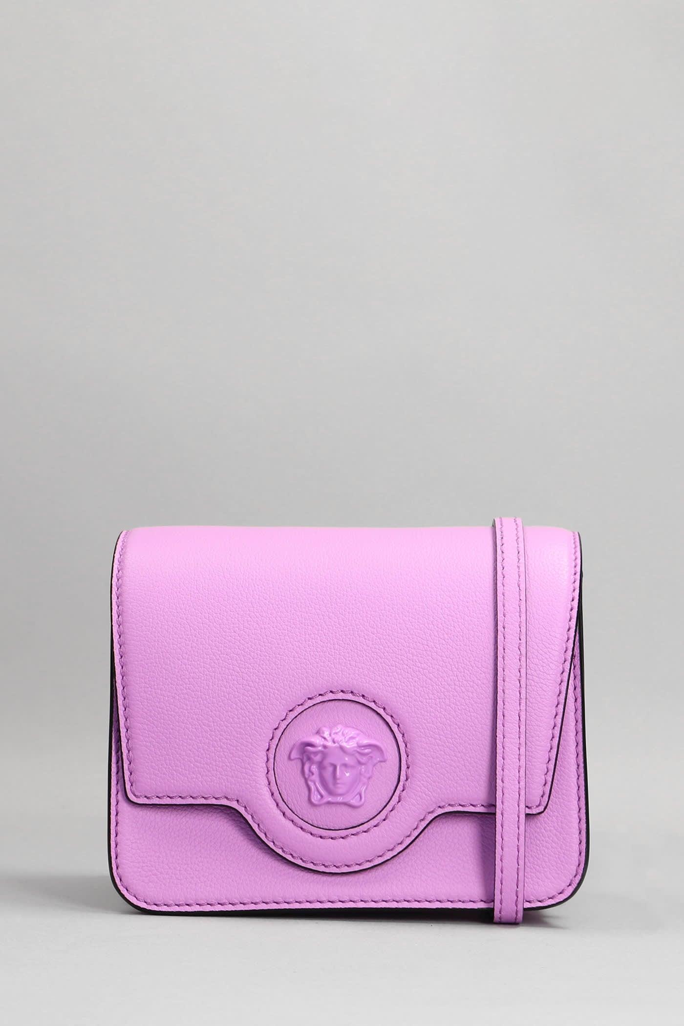 Versace Pink Calf Leather La Medusa Crossbody Bag