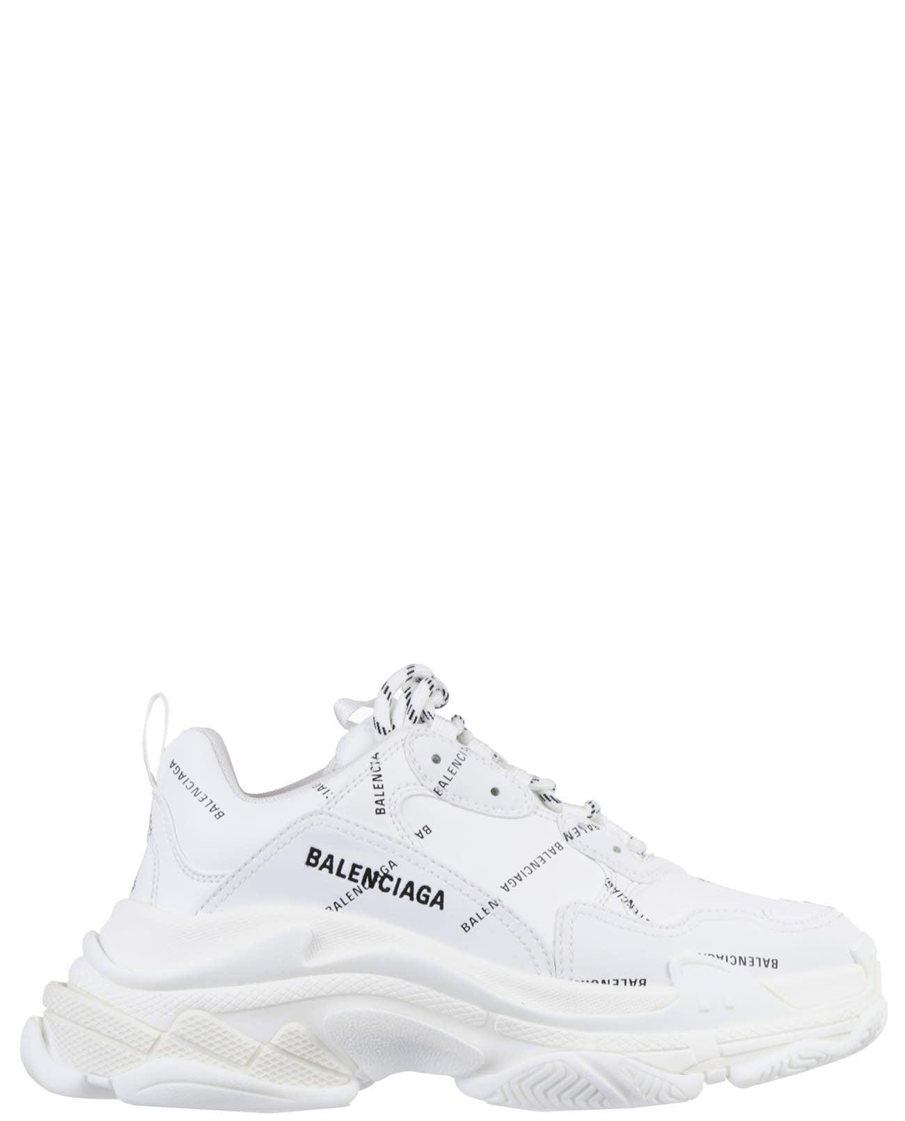 Balenciaga White Triple S Sneakers Vegan Lyst