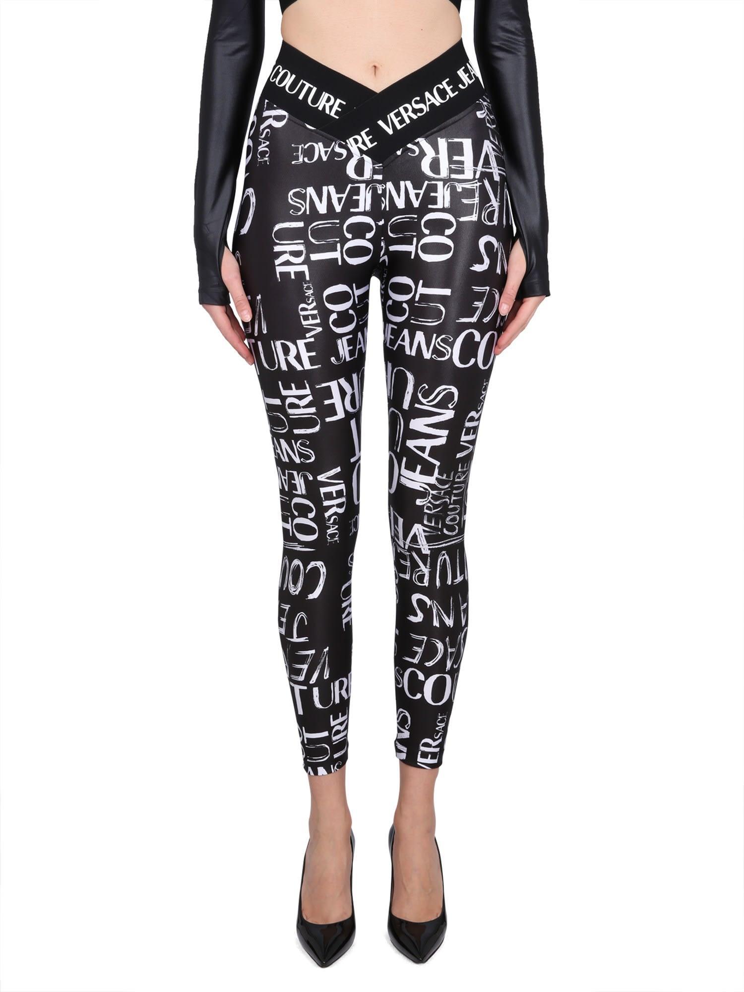 Versace leggings With Logo Band in Black