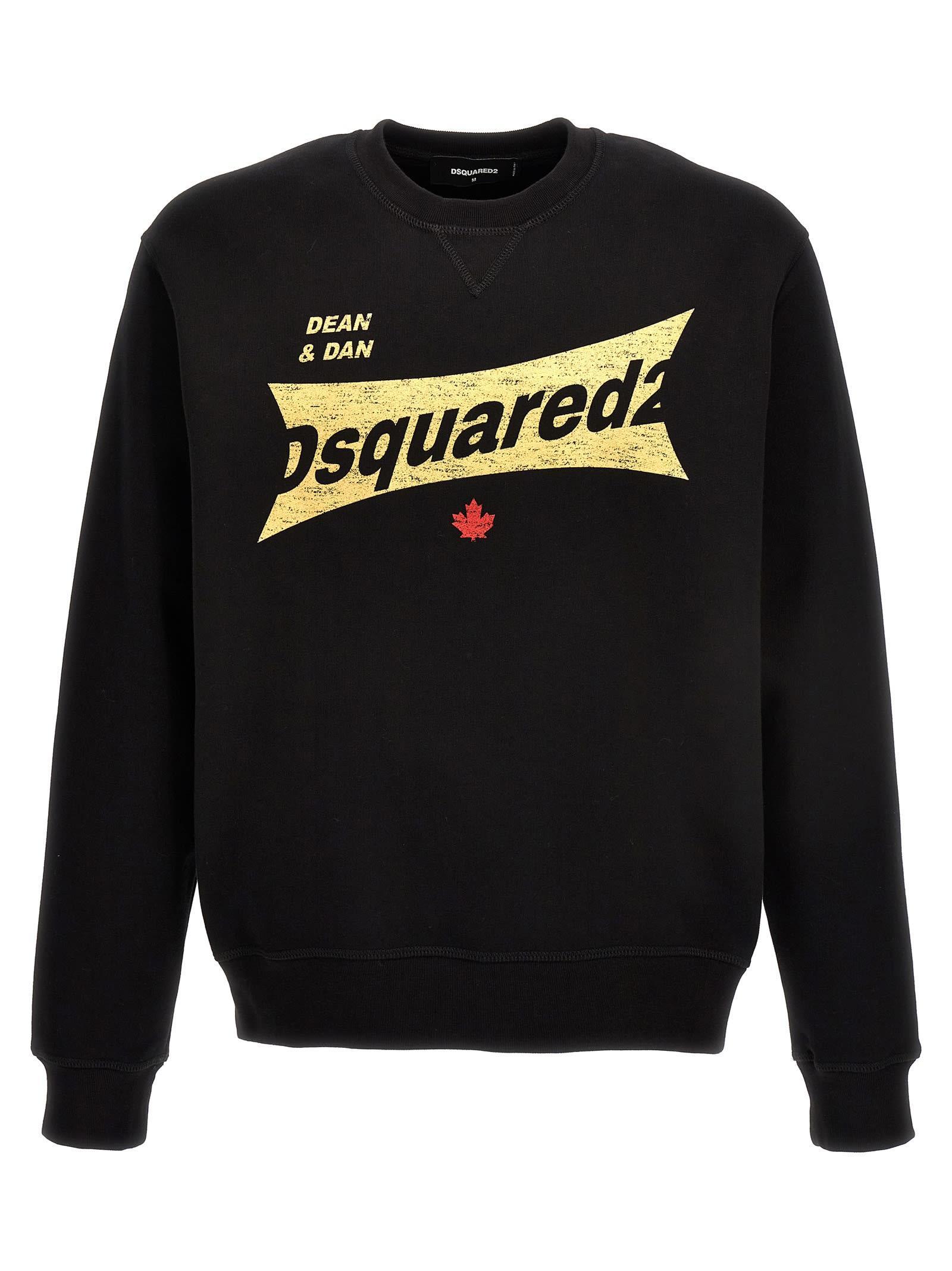 DSquared Logo Print Sweatshirt in Black for Men Lyst