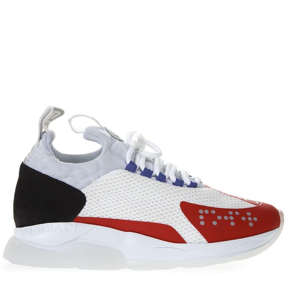 Versace Cross Chainer Sneaker in White for Men Lyst