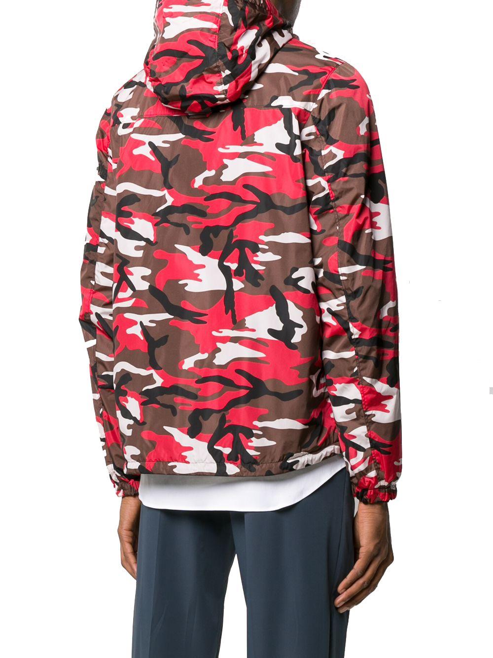 Prada Camouflage Reversible Jacket in Red for Men | Lyst