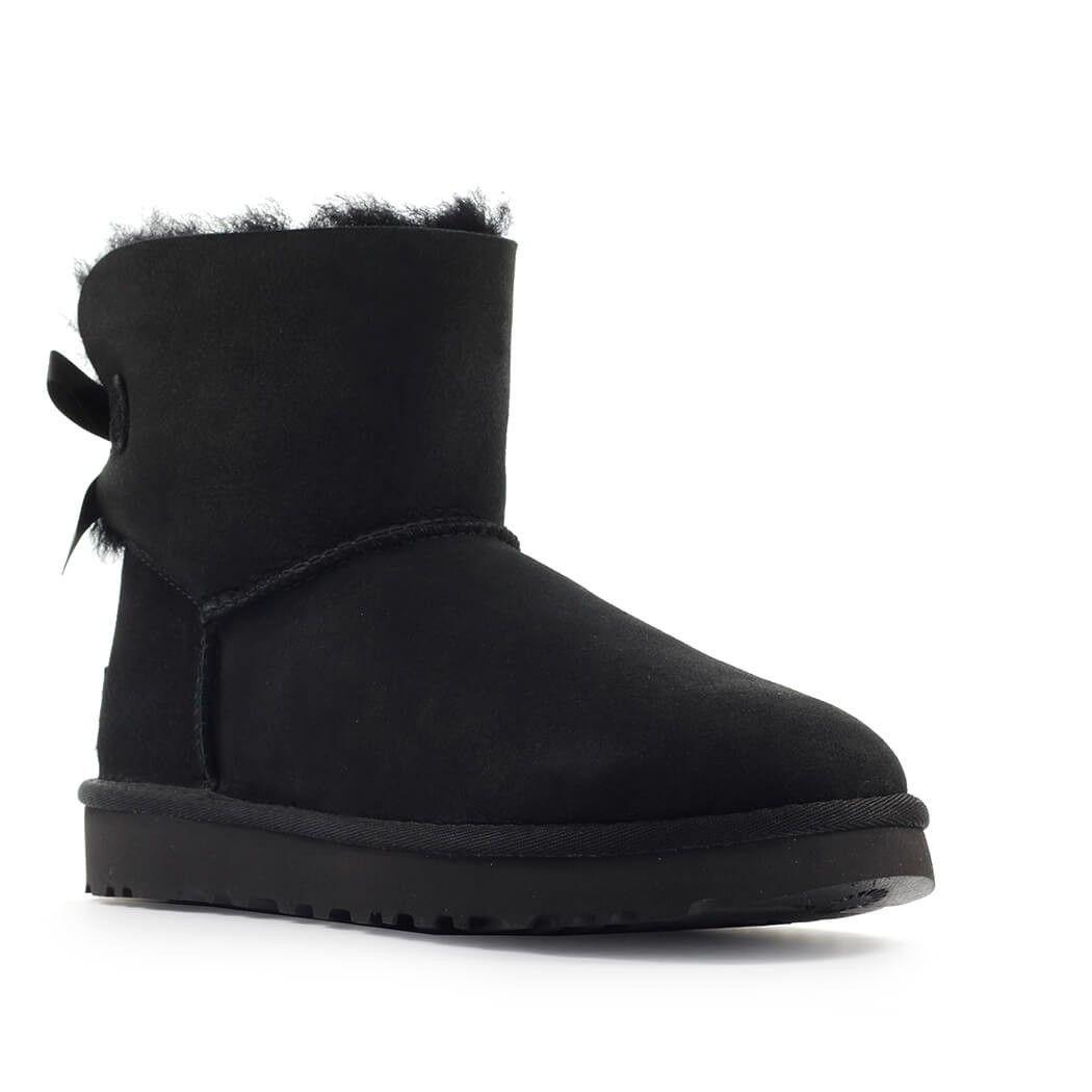 UGG Mini Bailey Bow Boot in Black | Lyst