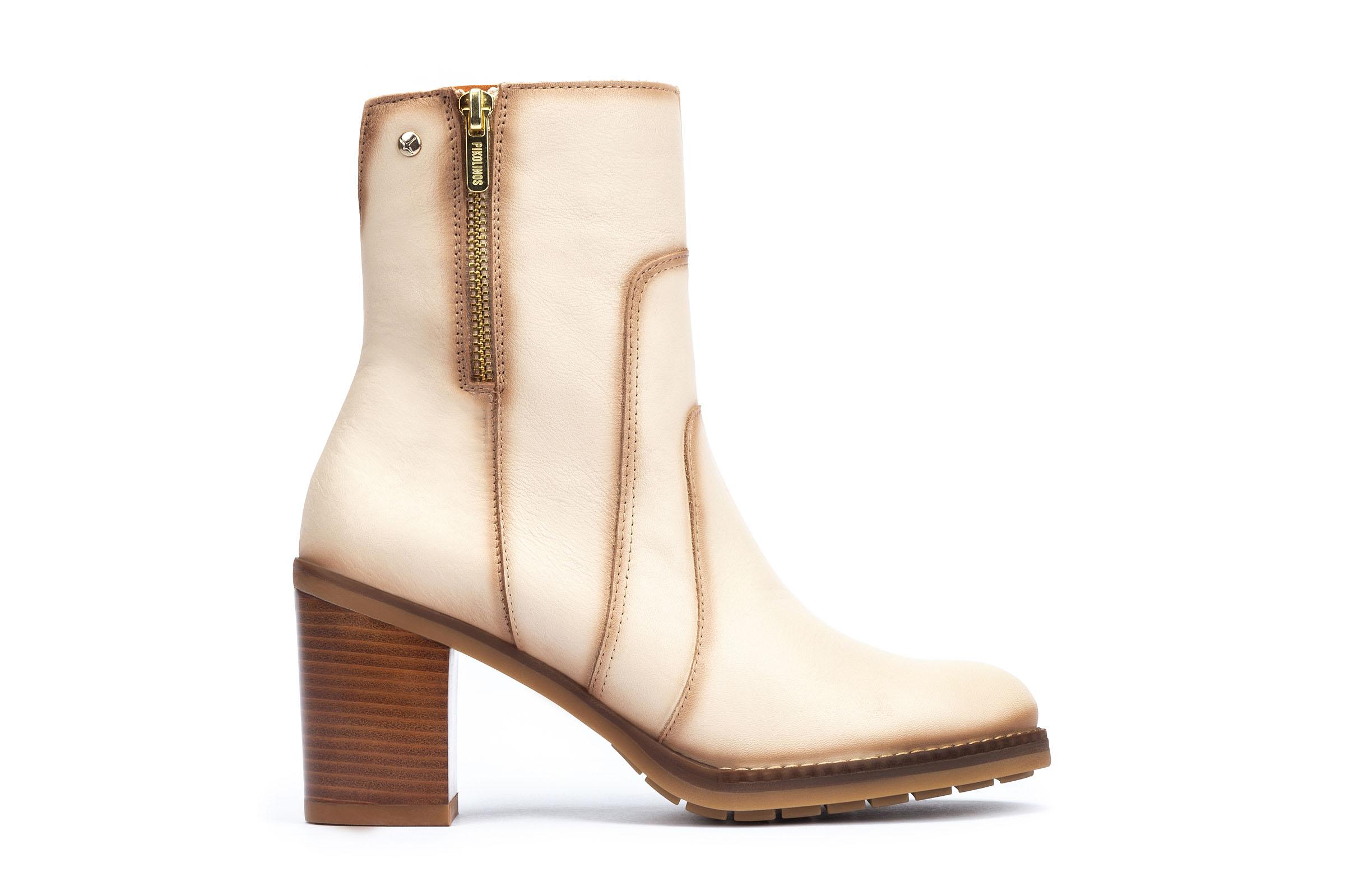 Pikolinos Leather Ankle Boots Pompeya W9t in Beige (Natural) | Lyst