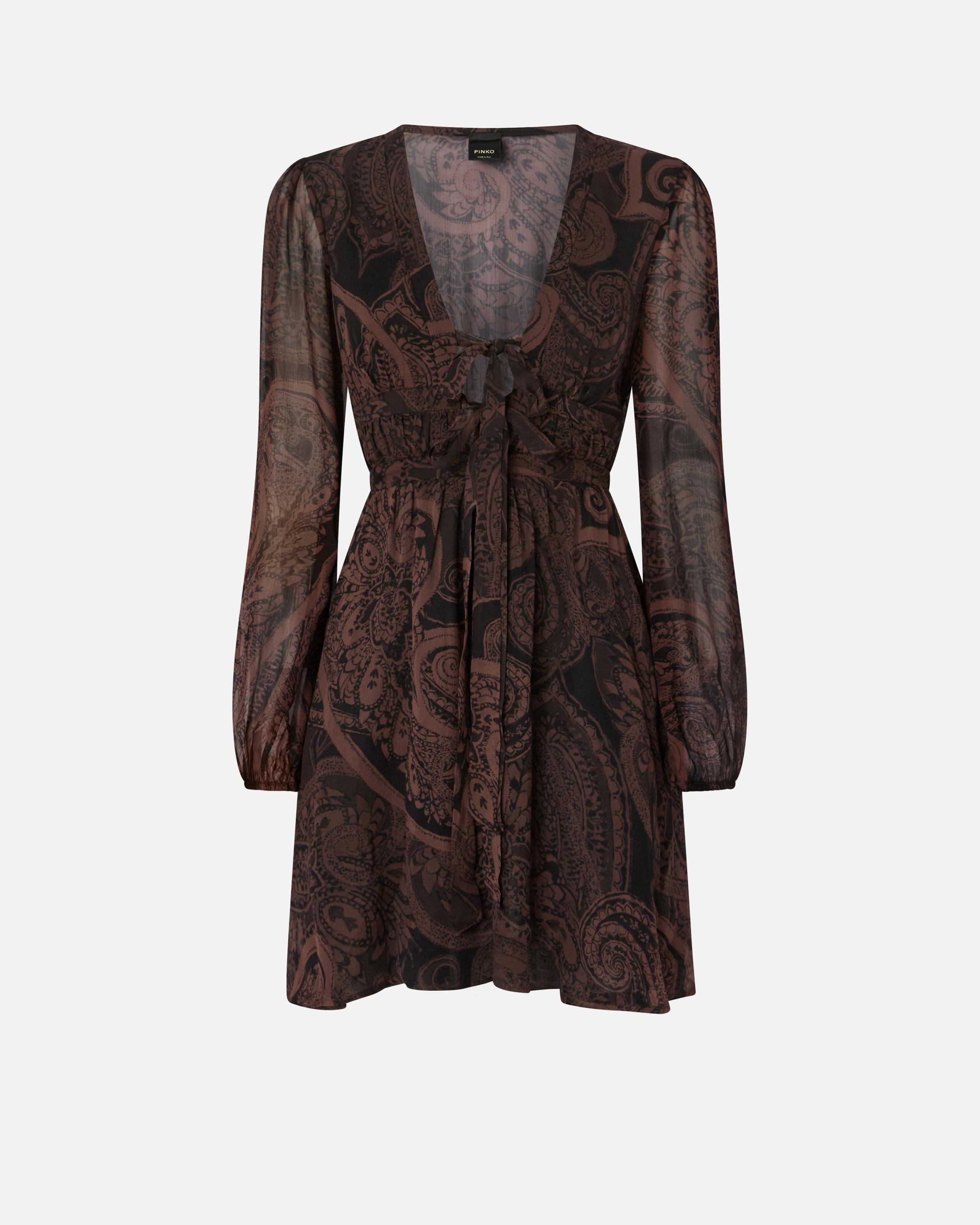 ワンピース PINKO 'Pappagallo' dress Brown PINKO Plissé Maxi Dress | Brown | FARFETCH