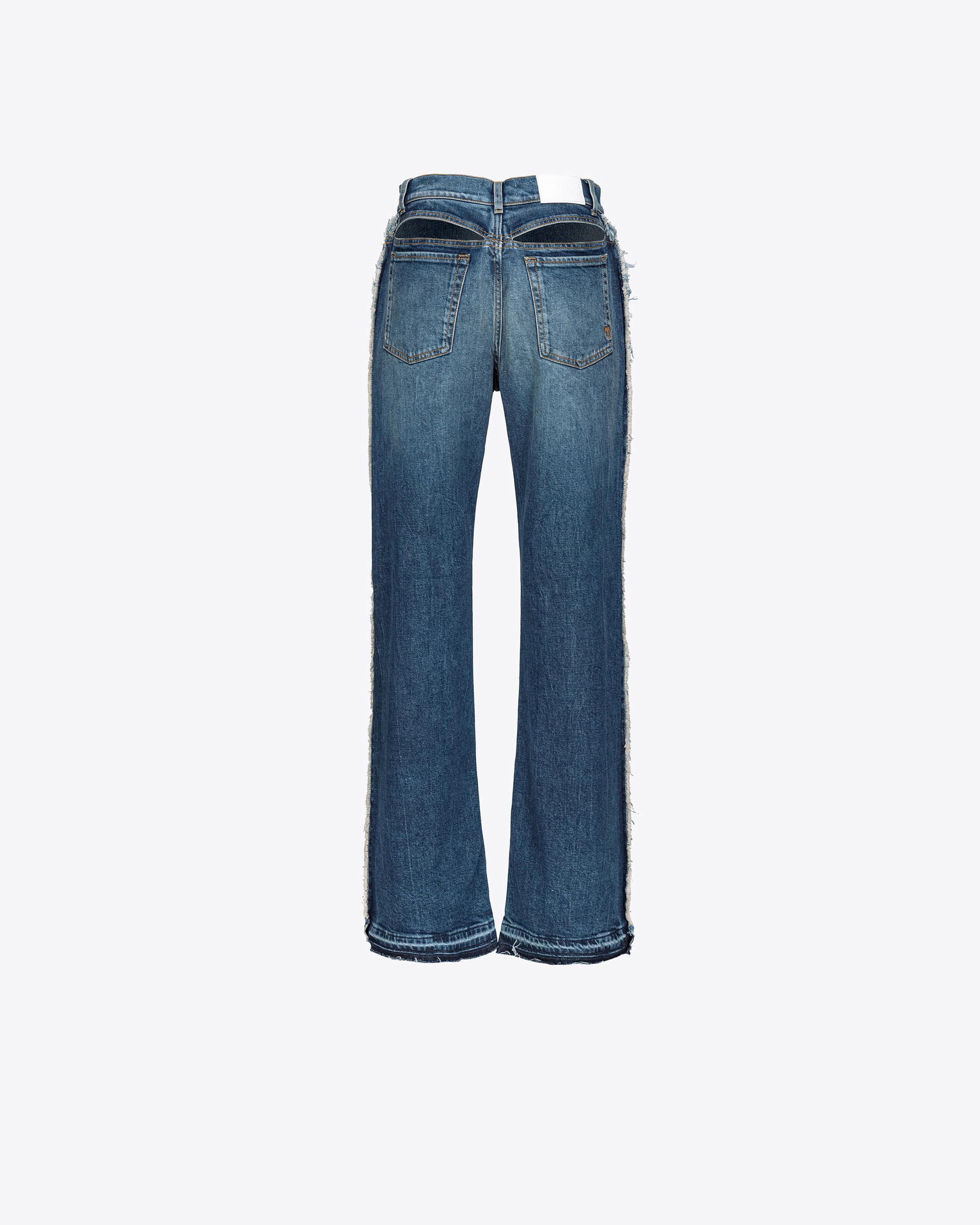 Pinko Wide-Leg Jeans With Cut-Out in Blue | Lyst