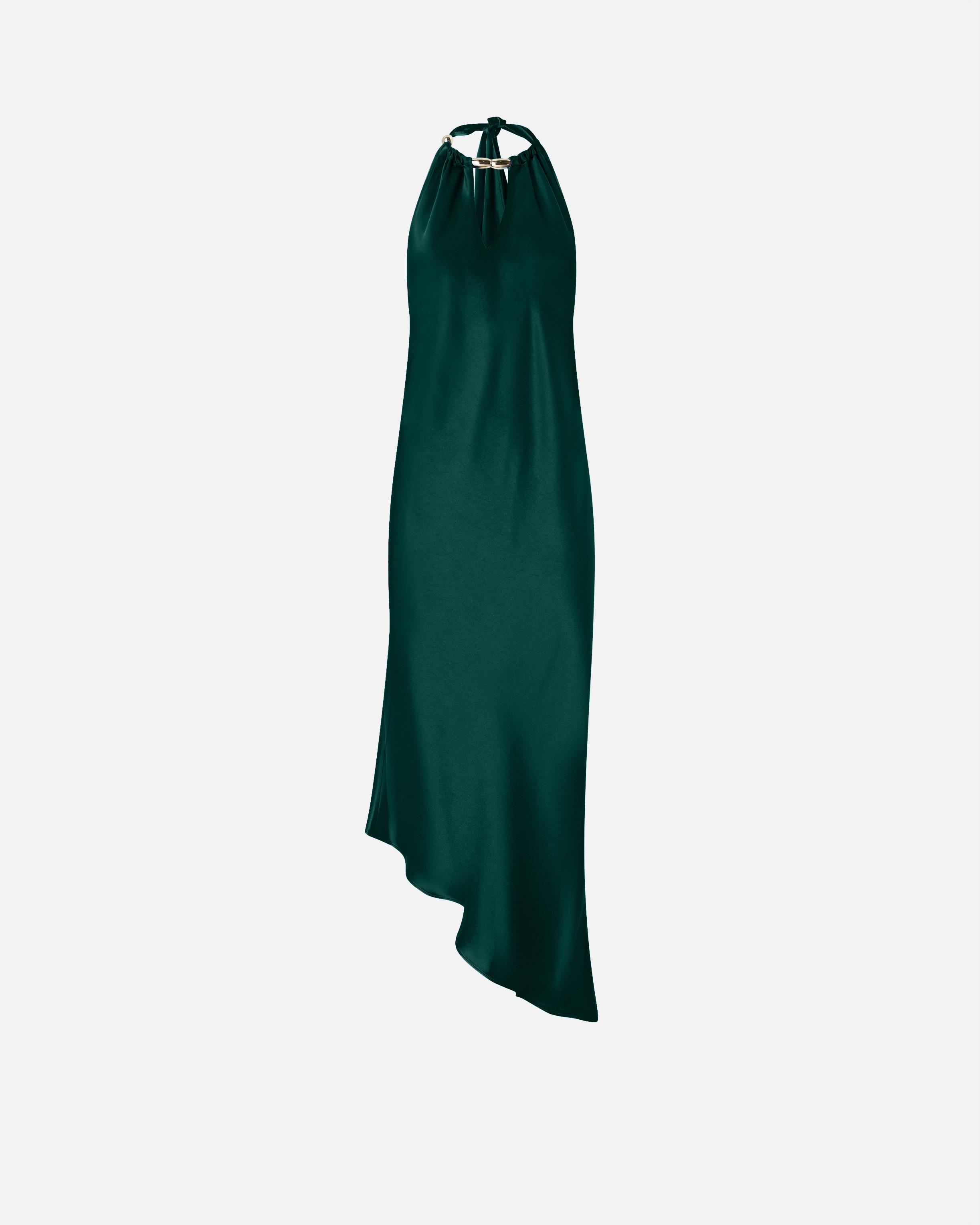 pinko open back dress Pinko Long Dress With Open Back in Green
