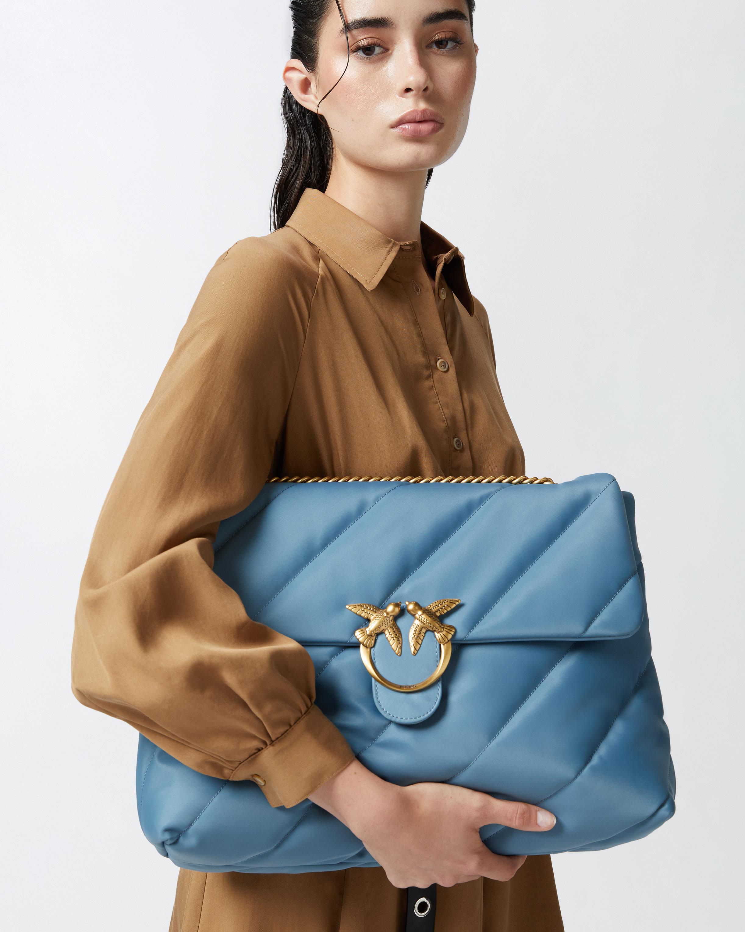 トートバッグ Pinko SHOPPER IN RECYCLED FABRIC QUILT PUZZLE Shopper bag in puzzle-quilted recycled fabric PINKO → Shop