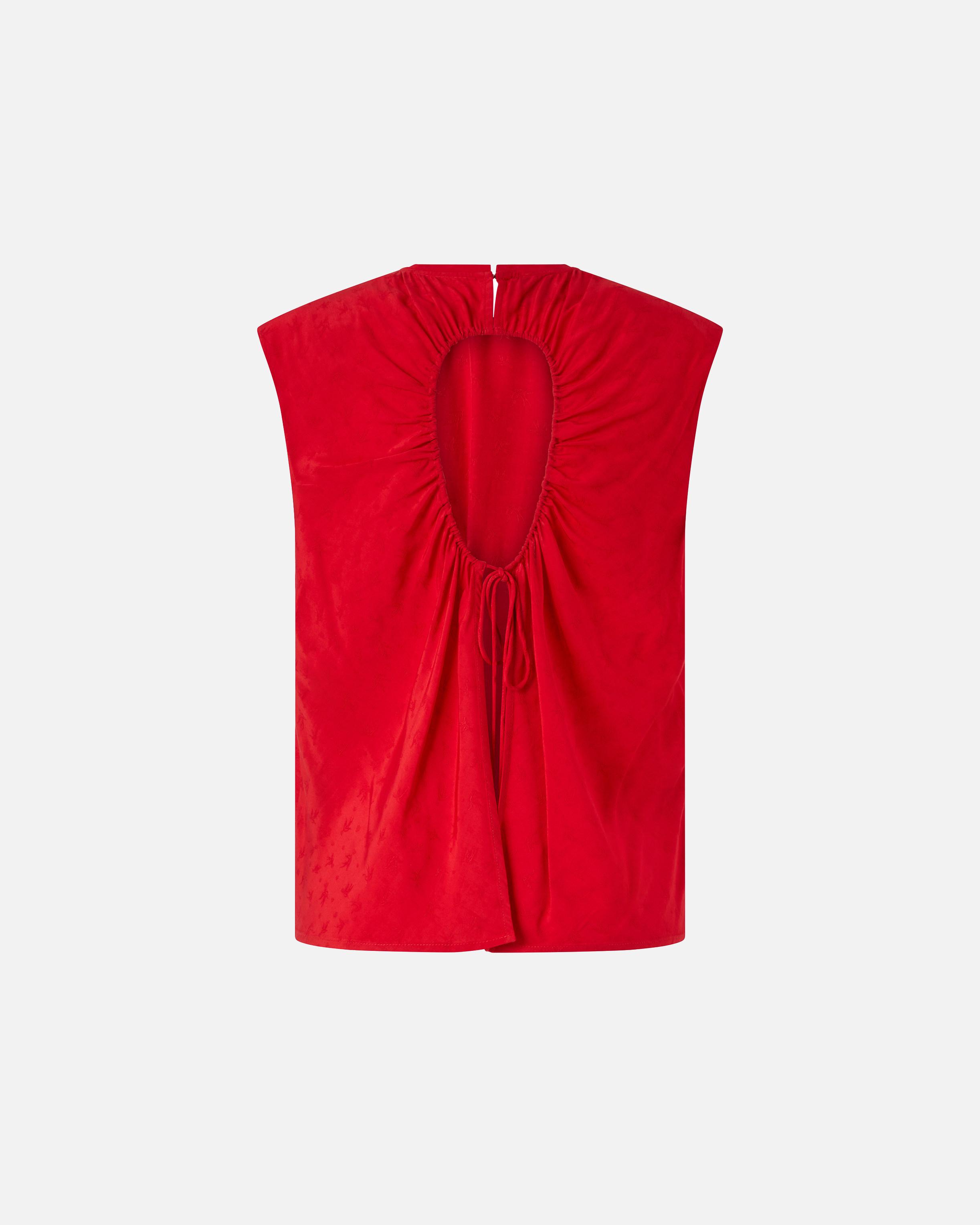 PINKO 売れ筋商品|||ピンコ Tシャツ トップス レディース Tank tops Orange Pinko women's cotton T-shirt with embroidered logo