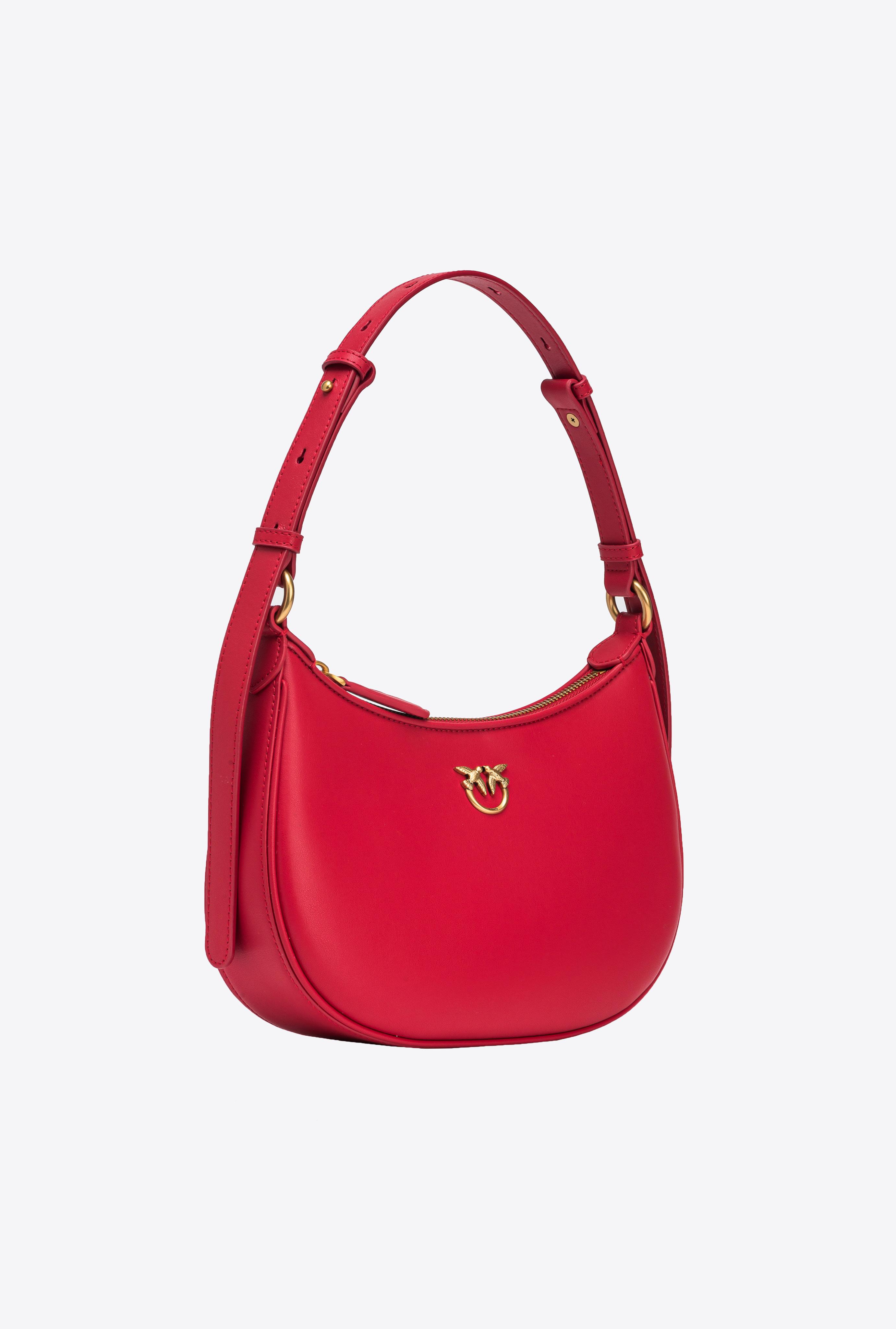 Pinko Mini Love Bag Half Moon Simply in Red | Lyst
