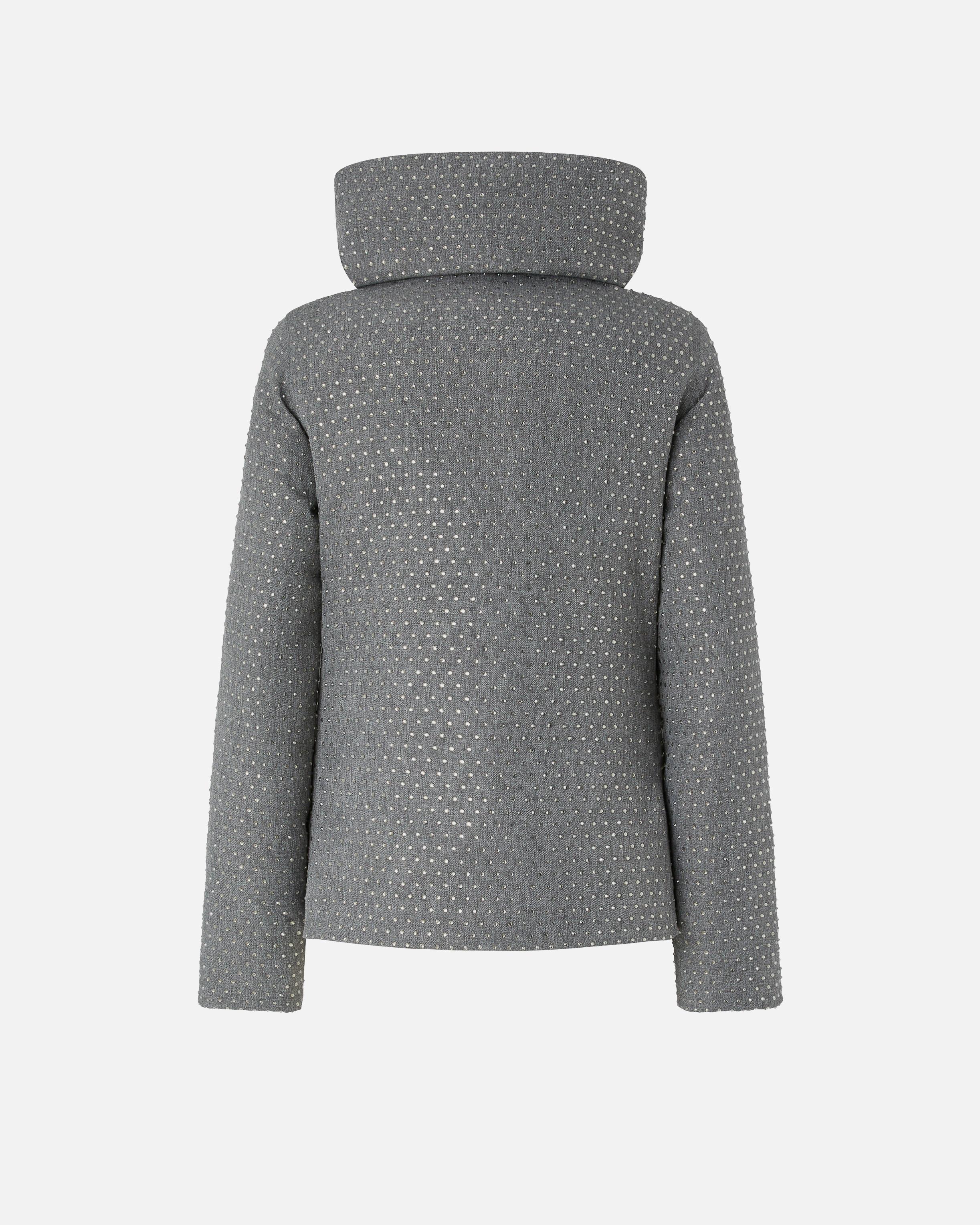 ジャケット PINKO Women Jackets 104716A2BPI53 Grey PINKO BLACK DENIM JACKET WITH ORGANZA SLEEVES | REVERSIBLE