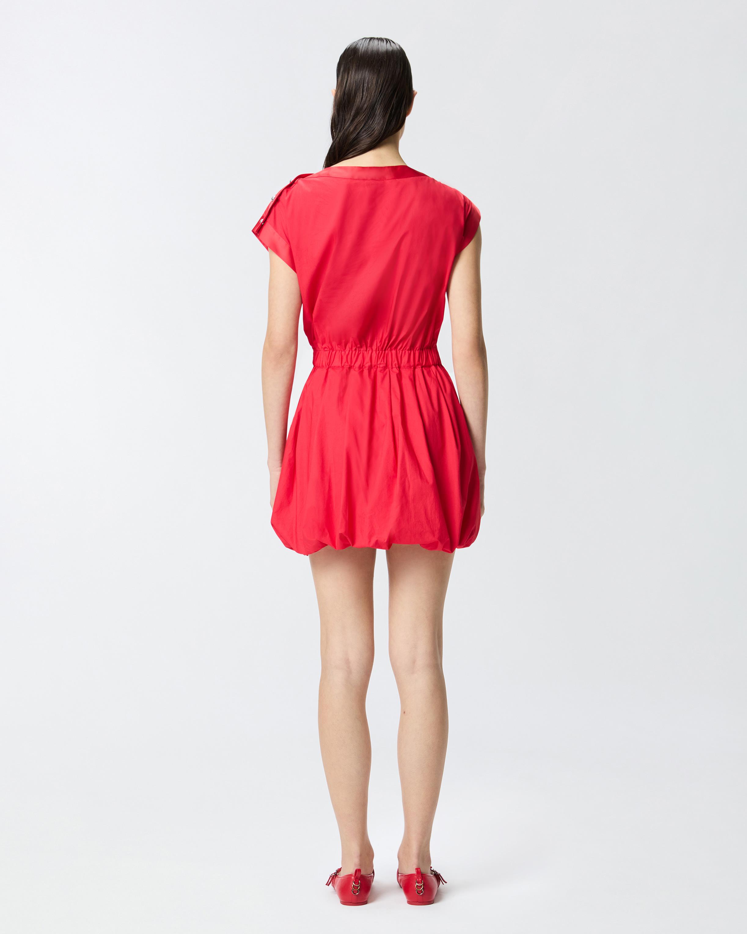 ワンピース Pinko POPLIN DRESS WITH CROSS Pinko Poplin Dress With Crossover Detail in Red | Lyst