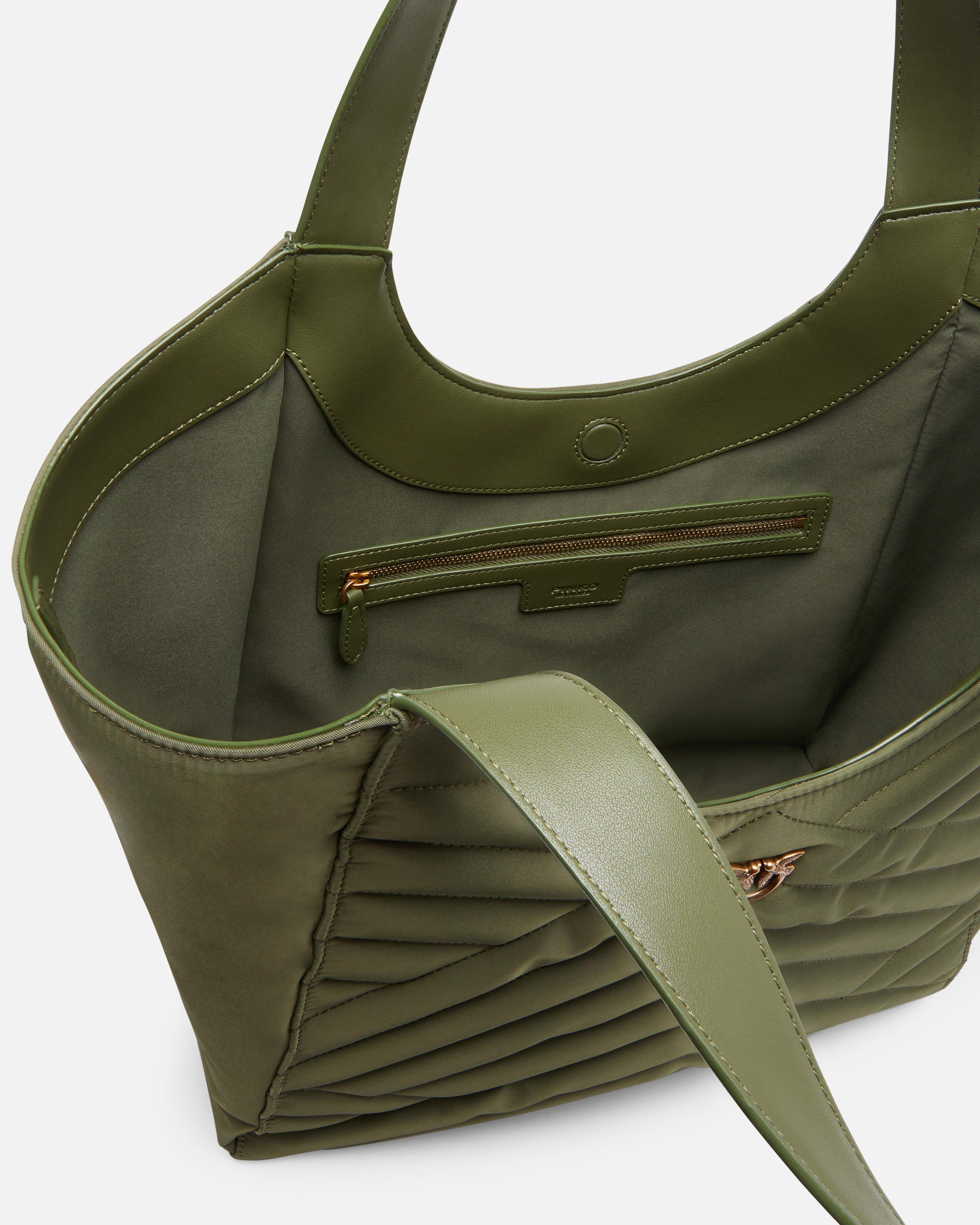トートバッグ Pinko SHOPPER IN RECYCLED FABRIC QUILT PUZZLE Shopper bag in puzzle-quilted recycled fabric PINKO → Shop
