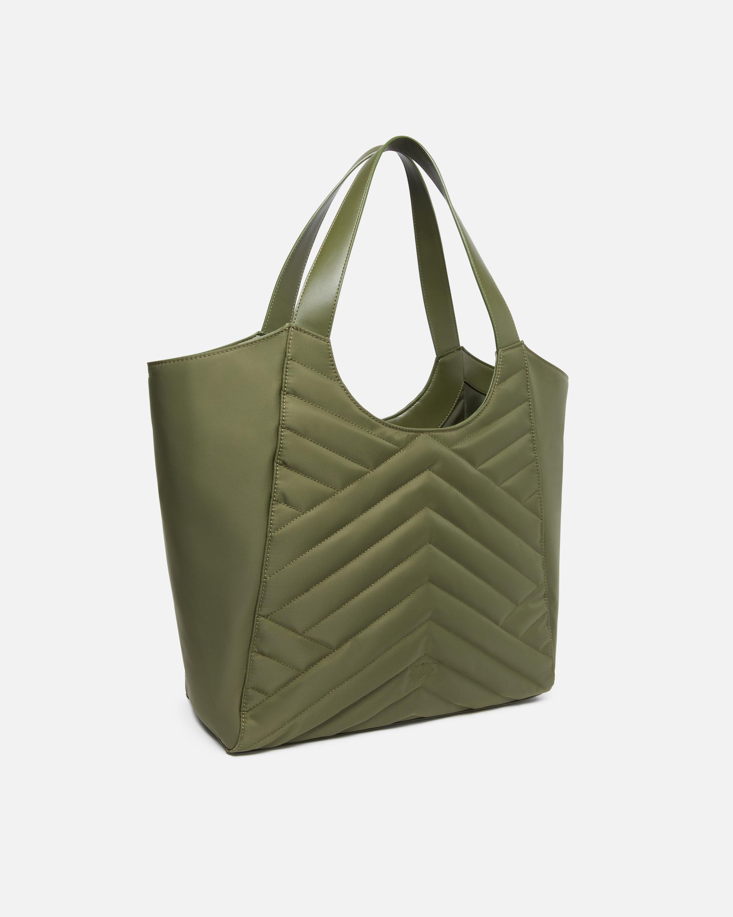 トートバッグ Pinko SHOPPER IN RECYCLED FABRIC QUILT PUZZLE Pinko Shopper Bag In Puzzle-quilted Recycled Fabric in Green