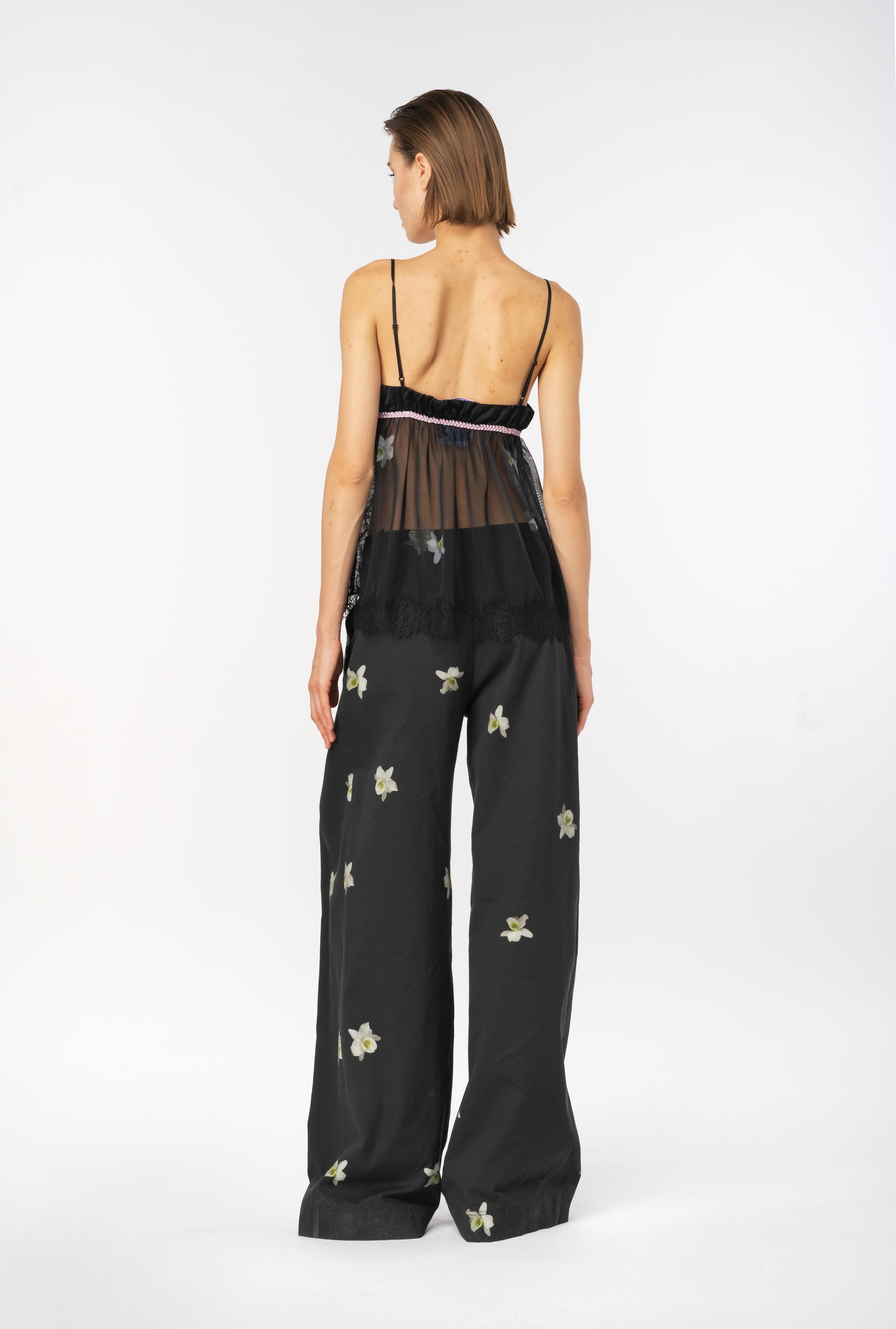 パンツ PINKO Woman Pants Red 104888A2FQ RZ1 Pinko Reimagine Orchid-print Wide-leg Trousers By Patrick
