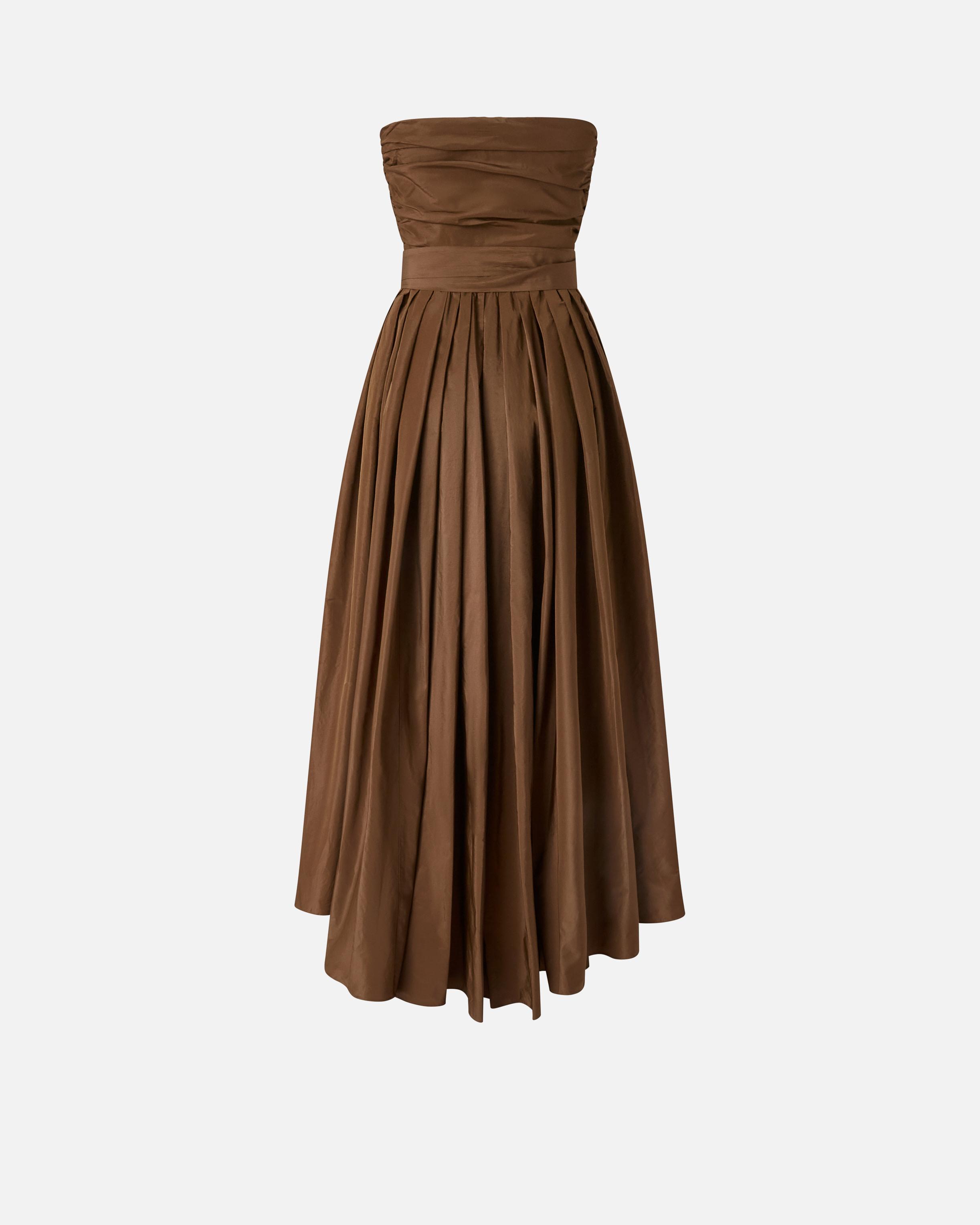 Pinko Special-occasion Taffeta Dress With Sweetheart Neckline in Brown |  Lyst