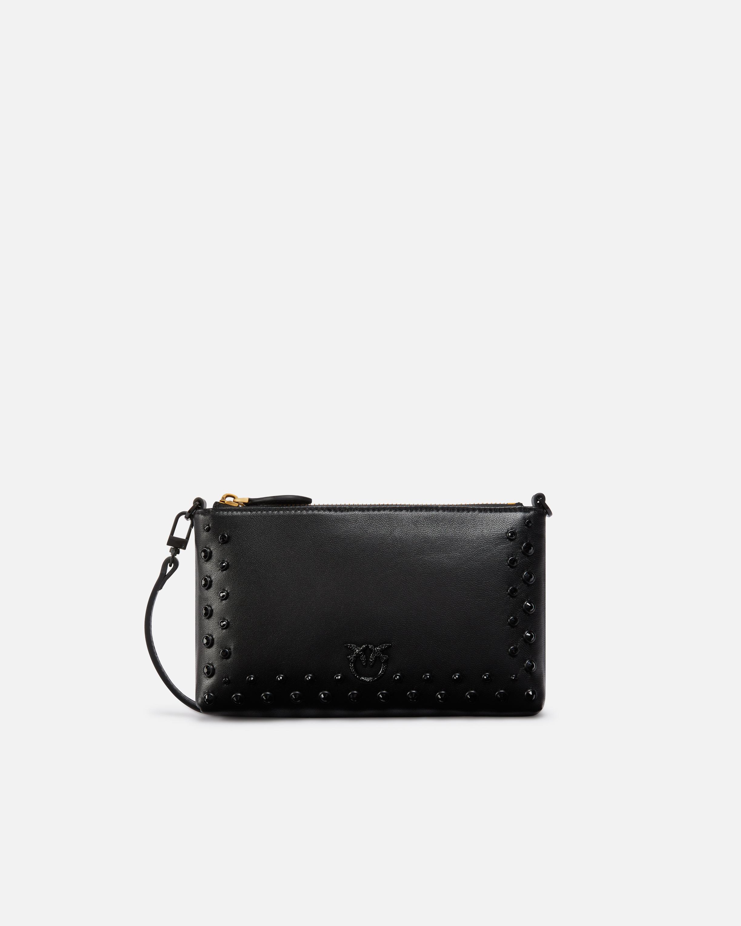 Pinko Laminated Evening Crossbody Bag With Rhinestones Limo Block Colour in Black Lyst UK