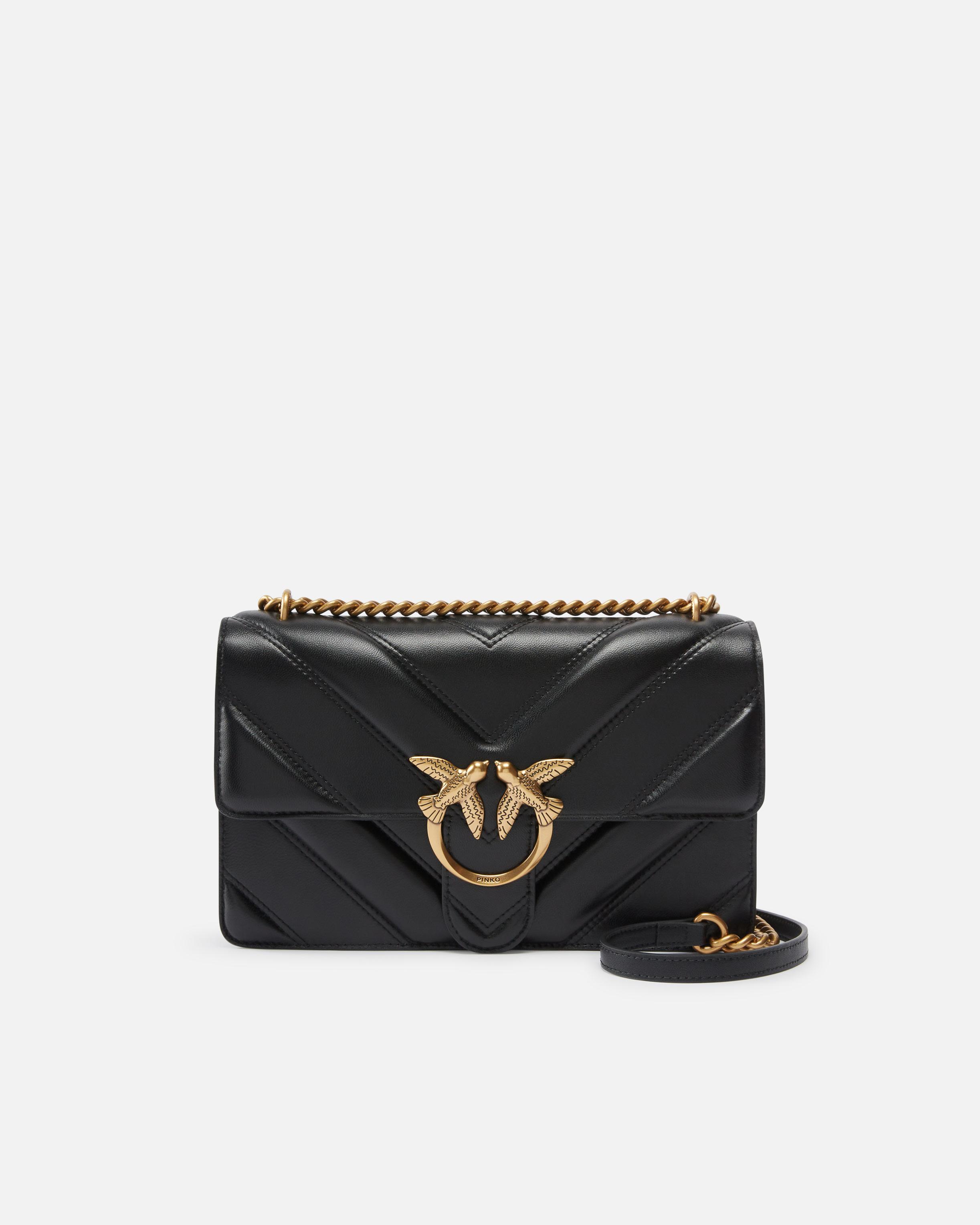 Pinko Love Bag Quilted Crossbody Bag With Chevron Motif And Logo