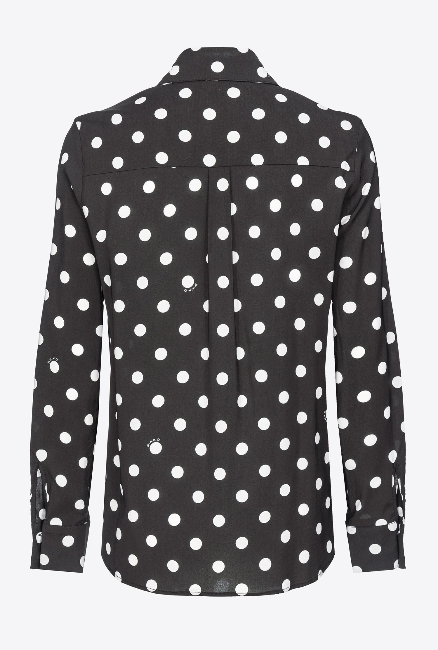 Pinko, Polka-Dot Shirt, Black/White, 40