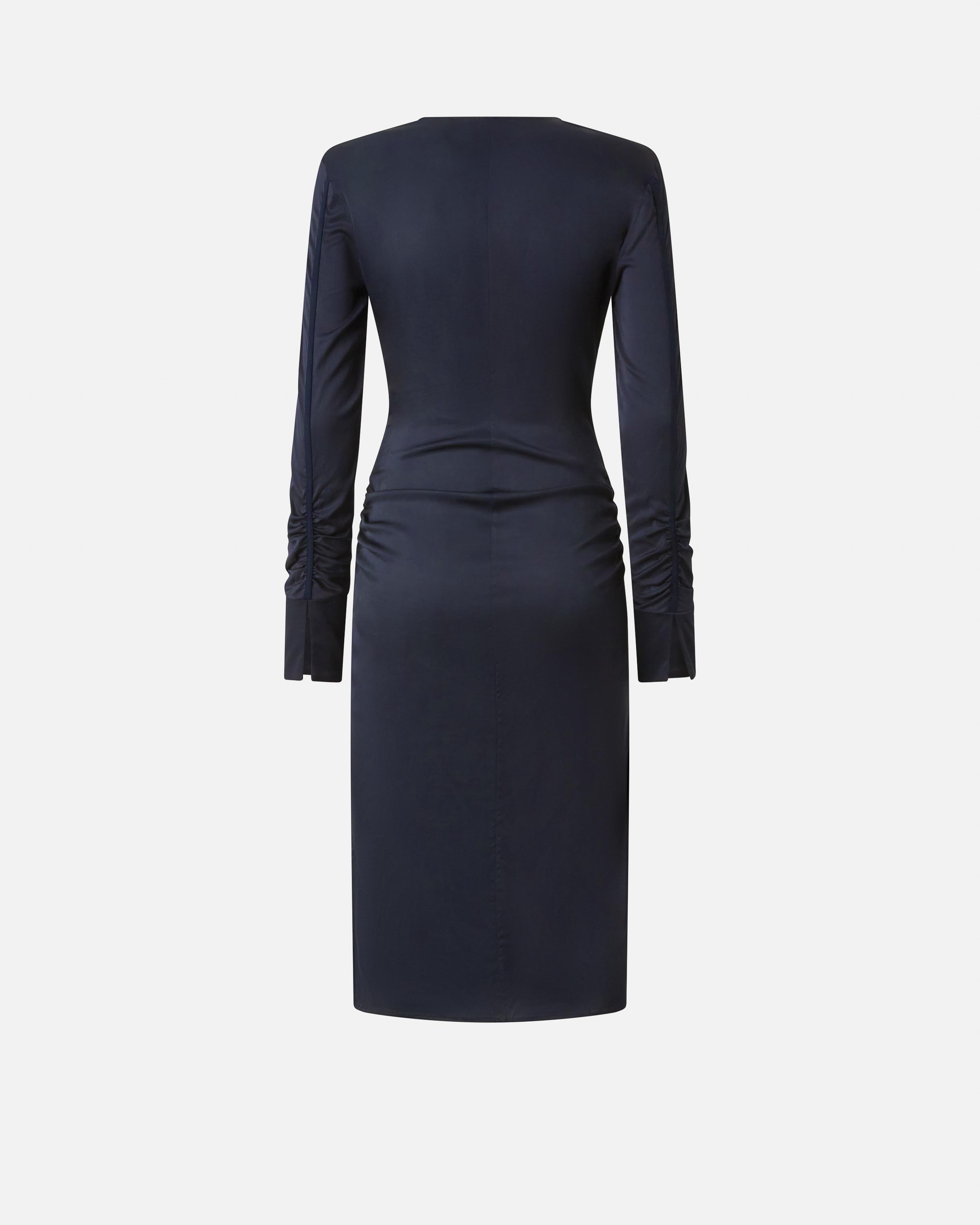 Pinko Midi Dress With Metal Hooks in Blue | Lyst