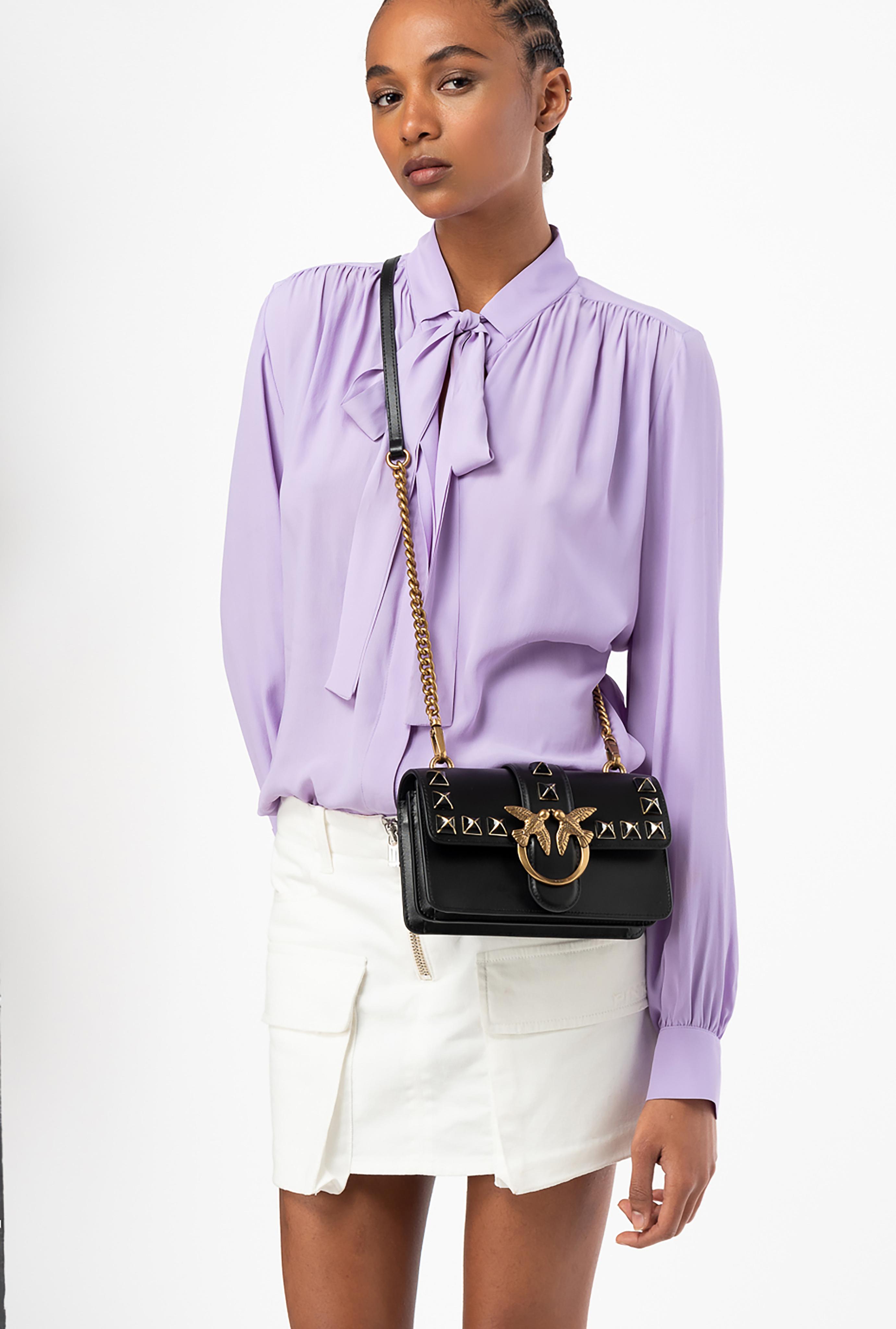 Pinko Mini Love Bag One Painted Studs in Black Lyst