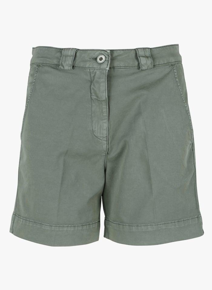 Short Large En Coton Mélangé Femme Acquaverde en coloris Vert Lyst - Main Image