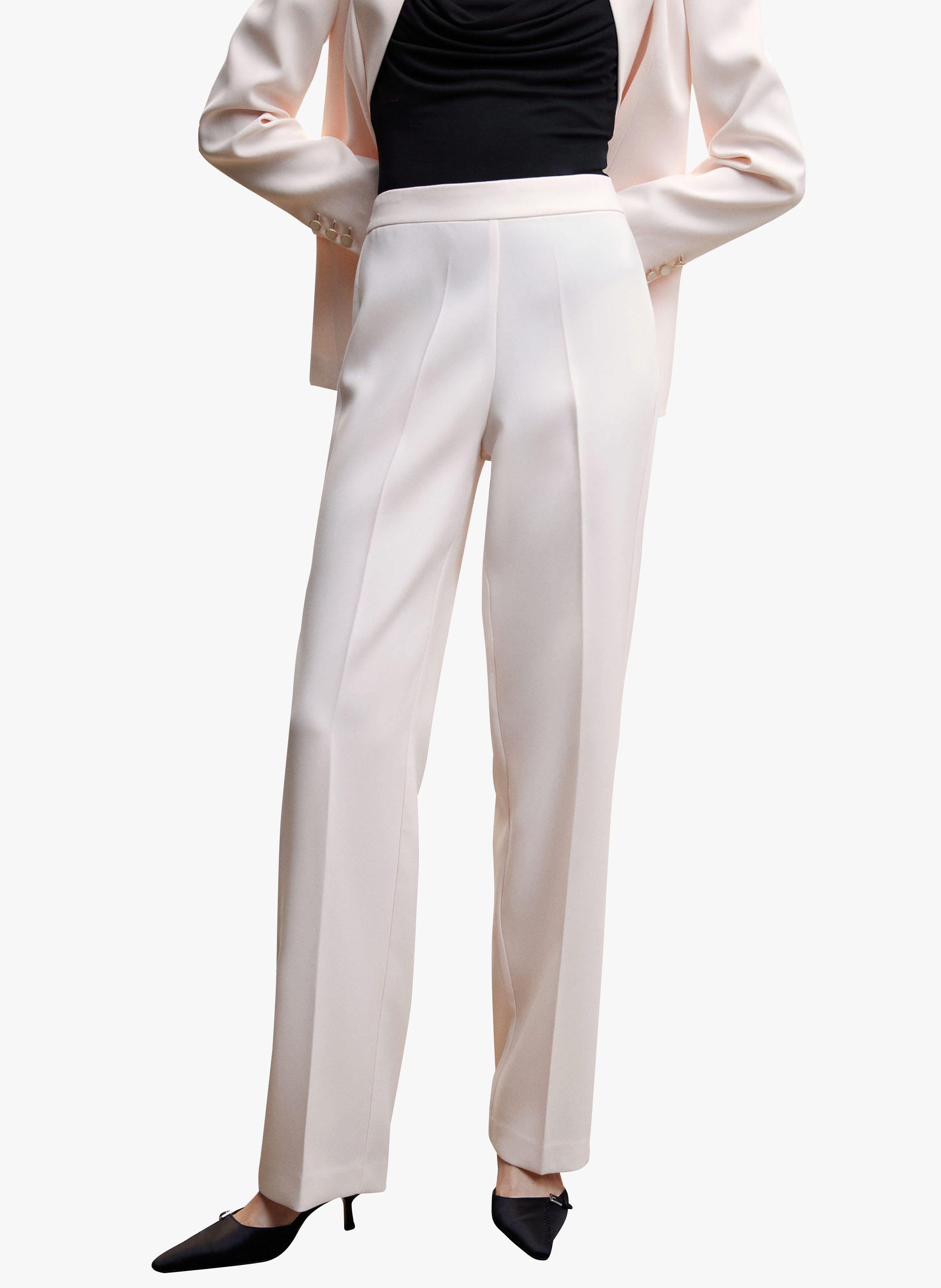 Pantalon de costume droit taille élastique Mango en coloris Blanc | Lyst